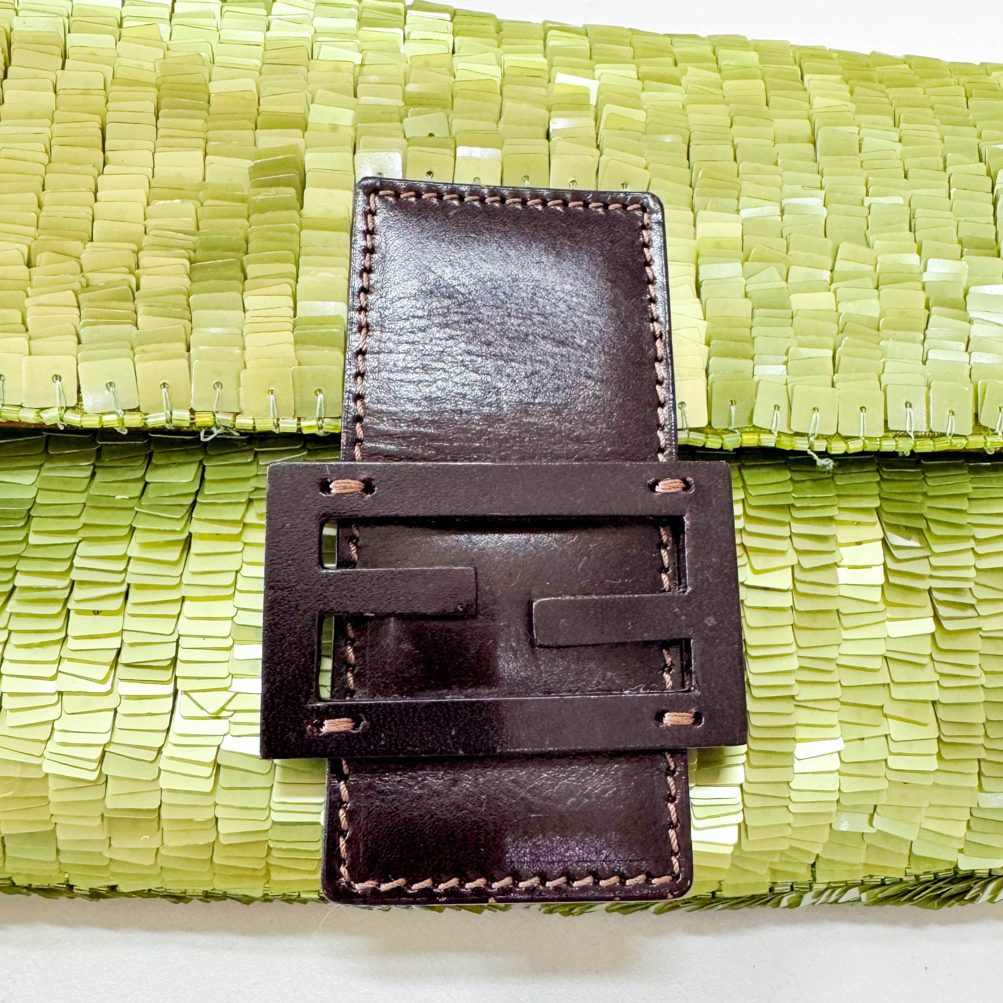 FENDI Baguette Green Sequin Shoulder Bag, in , Sold by HIVE PRELOVED - Shoulder Bags, ,