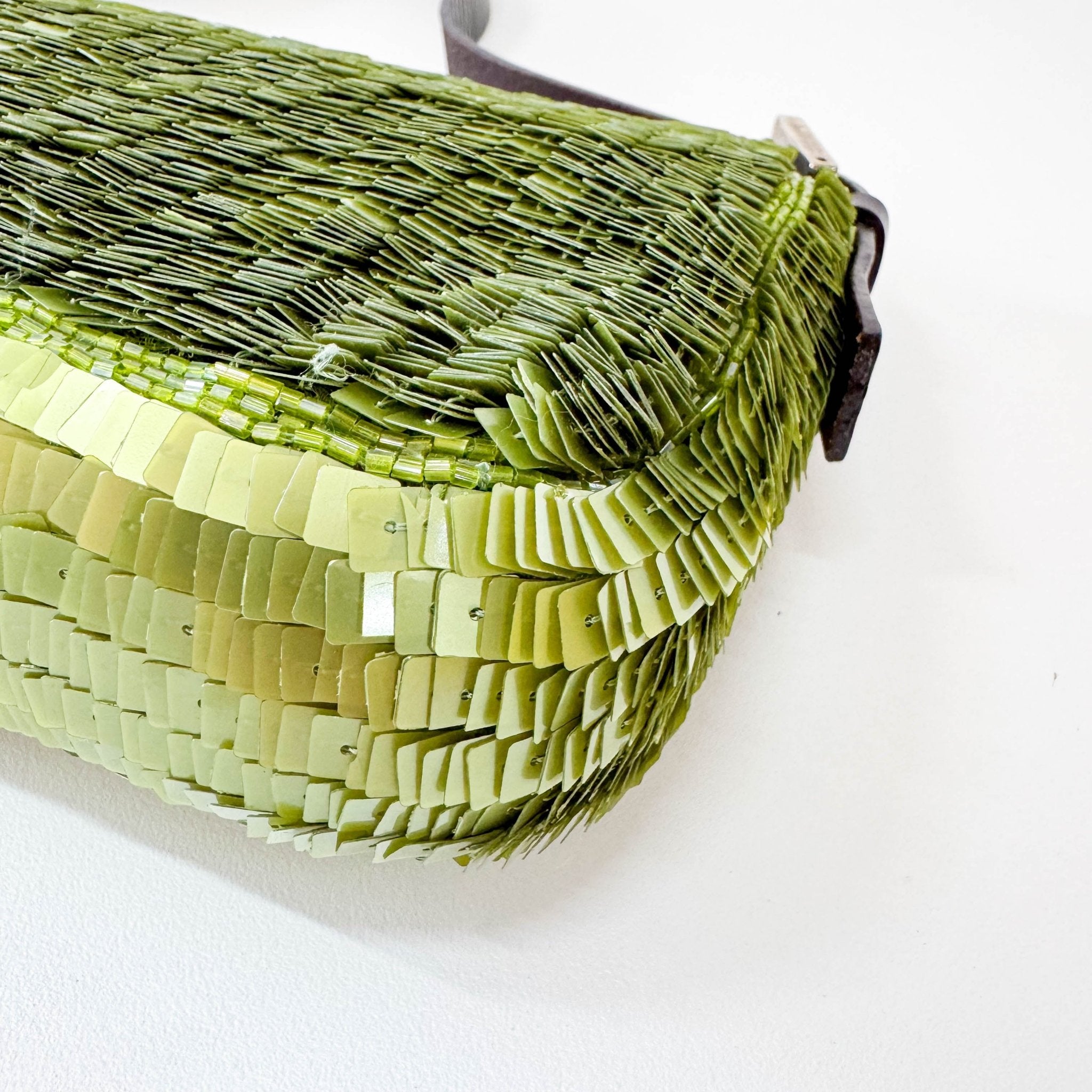 FENDI Baguette Green Sequin Shoulder Bag, in , Sold by HIVE PRELOVED - Shoulder Bags, ,