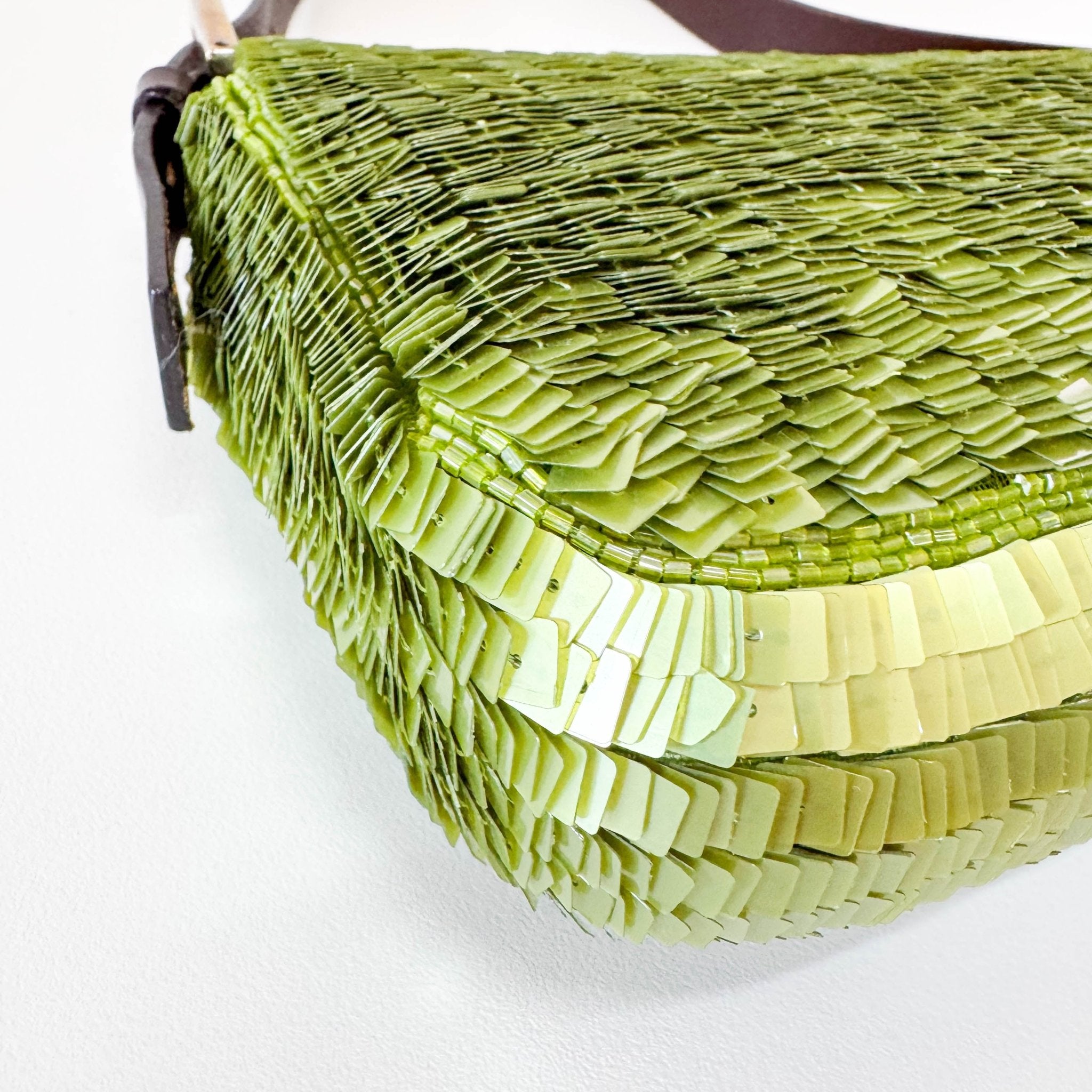 FENDI Baguette Green Sequin Shoulder Bag, in , Sold by HIVE PRELOVED - Shoulder Bags, ,
