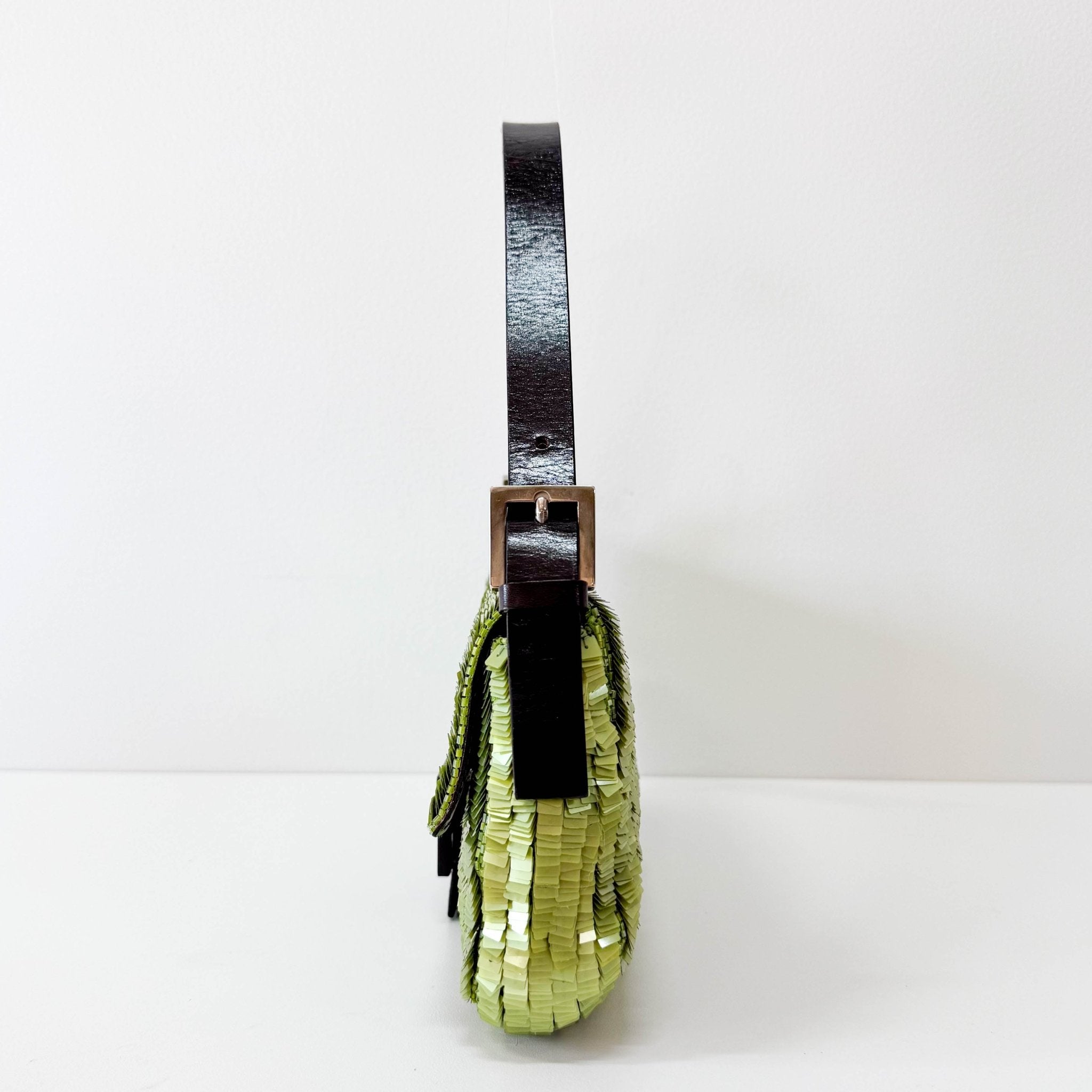 FENDI Baguette Green Sequin Shoulder Bag, in , Sold by HIVE PRELOVED - Shoulder Bags, ,