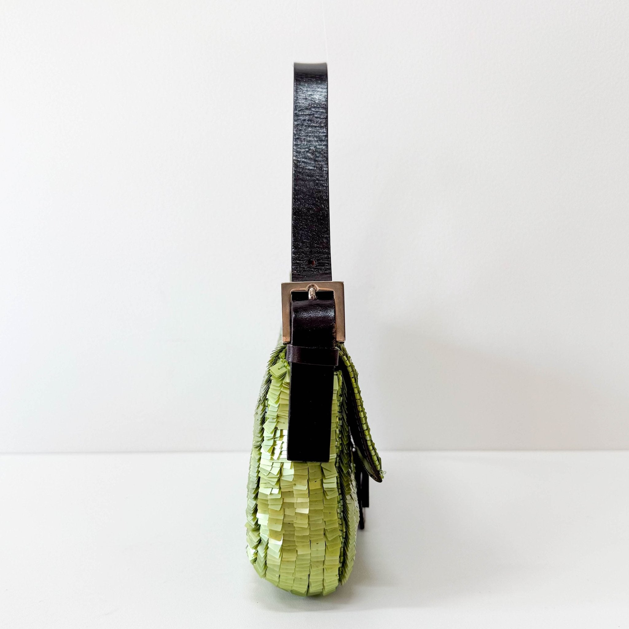 FENDI Baguette Green Sequin Shoulder Bag, in , Sold by HIVE PRELOVED - Shoulder Bags, ,