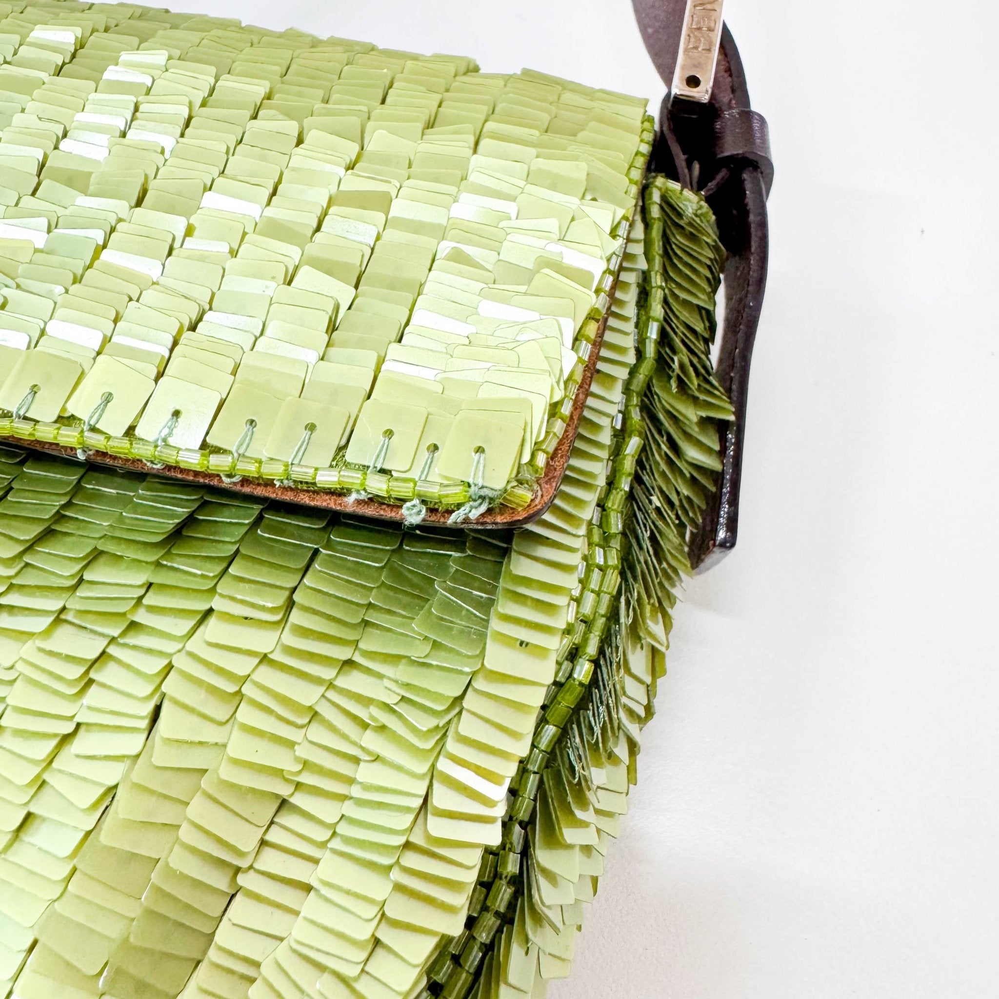 FENDI Baguette Green Sequin Shoulder Bag, in , Sold by HIVE PRELOVED - Shoulder Bags, ,