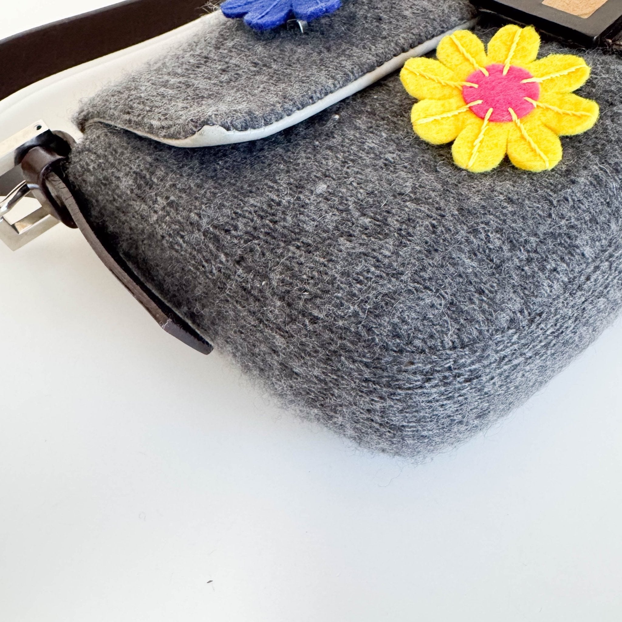 FENDI Baguette Grey Cashmere Shoulder Bag, in , Sold by HIVE PRELOVED - Shoulder Bags, ,