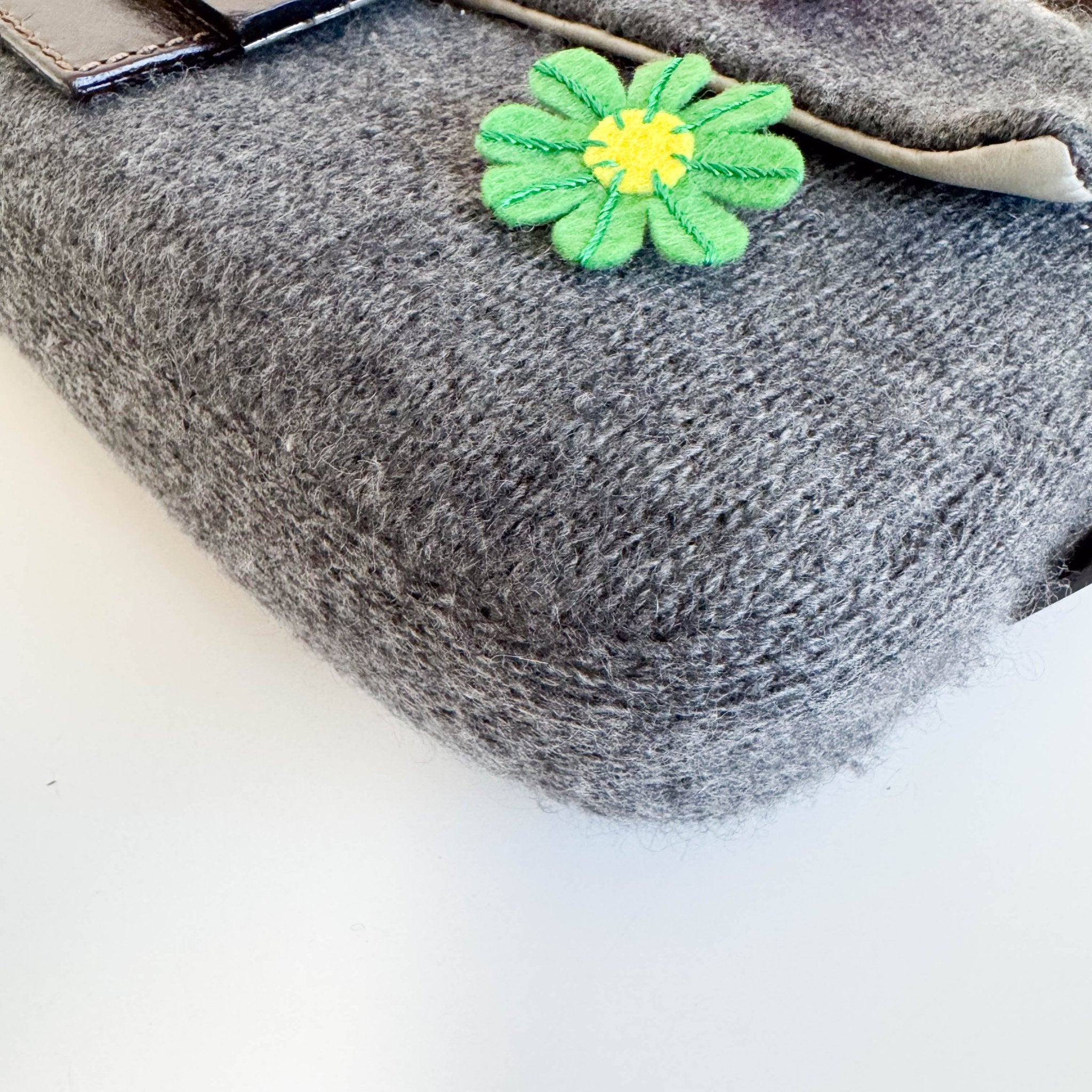 FENDI Baguette Grey Cashmere Shoulder Bag, in , Sold by HIVE PRELOVED - Shoulder Bags, ,