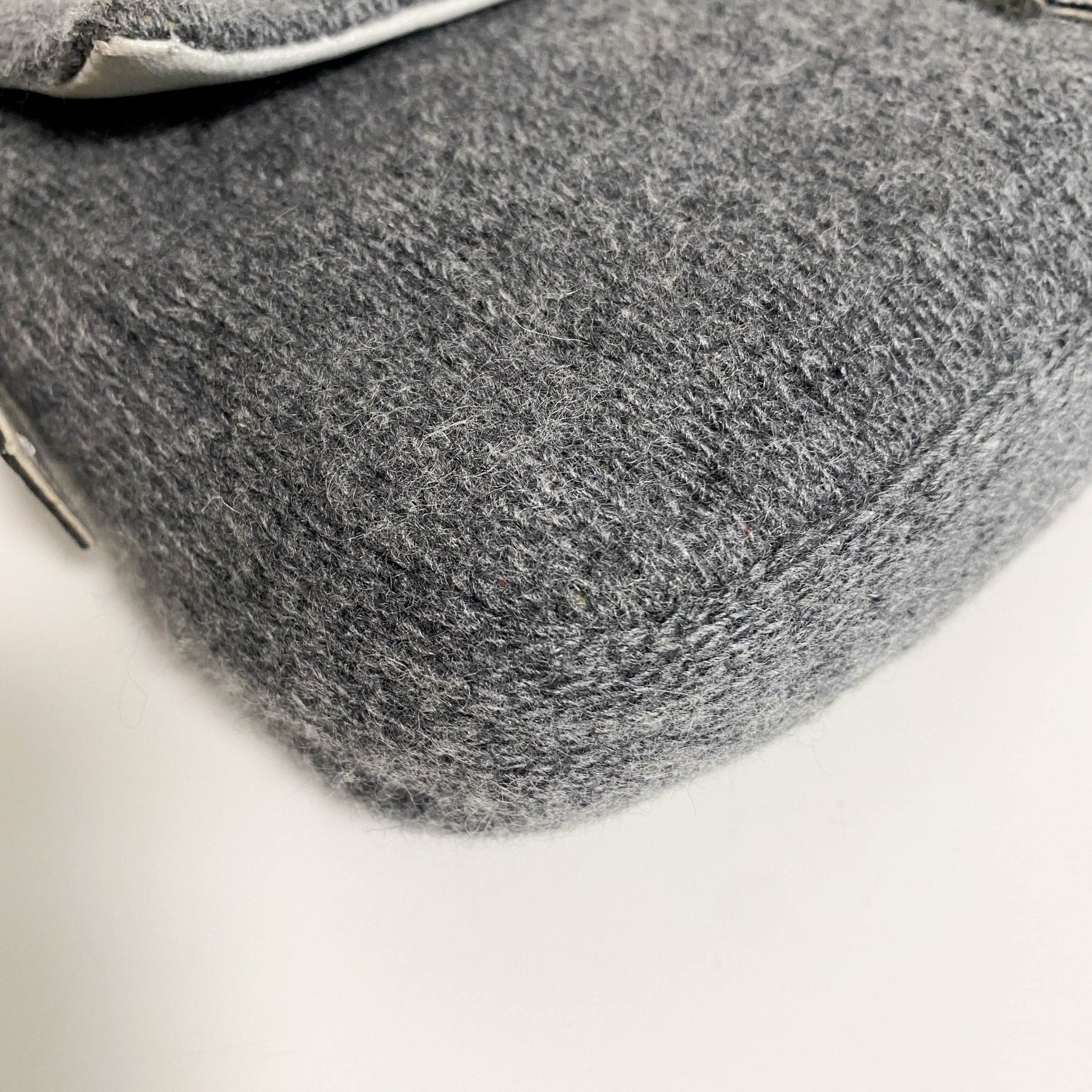 FENDI Baguette Grey Cashmere Shoulder Bag with Rhinestone Hardware, in , Sold by HIVE PRELOVED - Shoulder Bags, ,