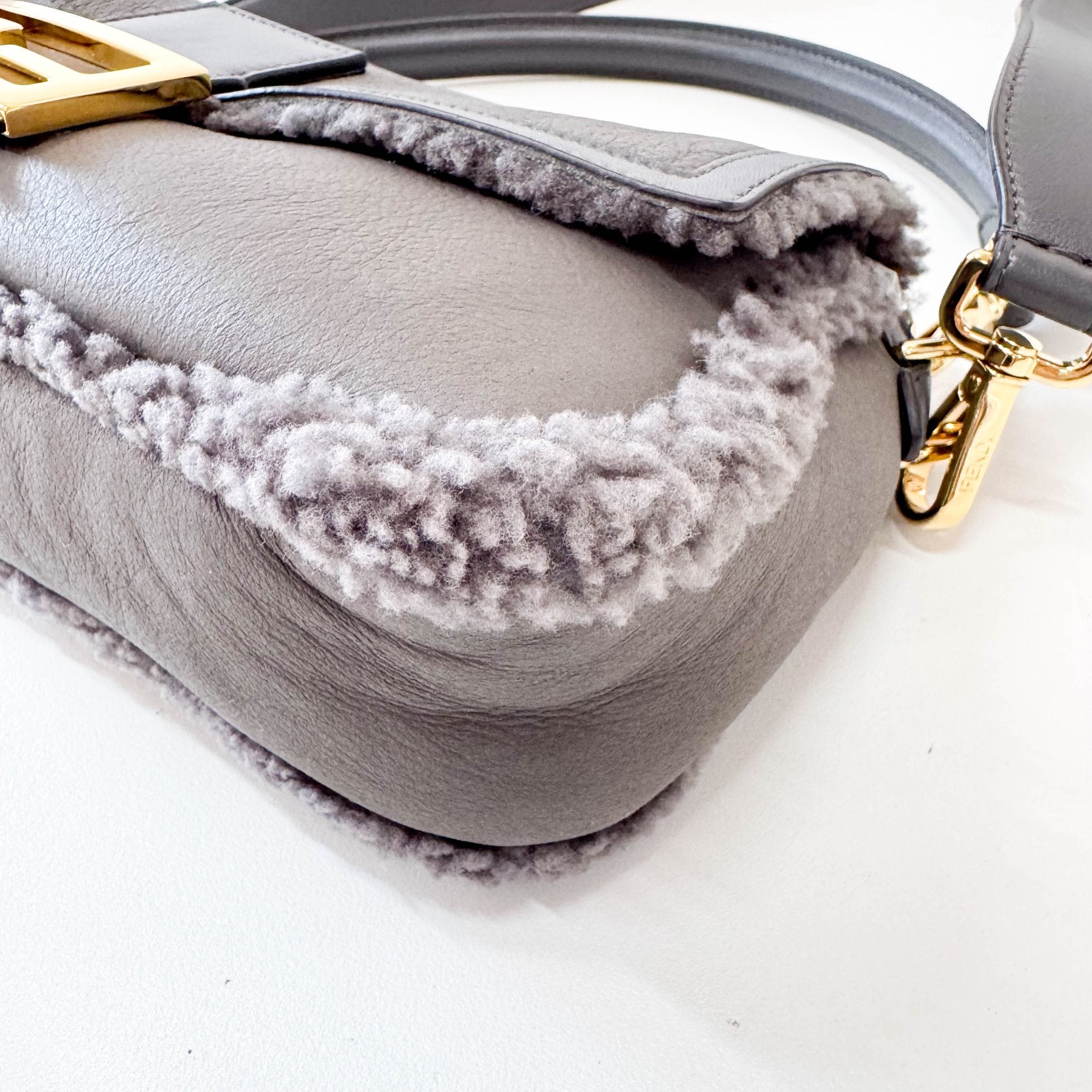 FENDI Baguette Grey Leather Soft Interior Lining Shoulder Bag, in , Sold by HIVE PRELOVED - Shoulder Bags, ,