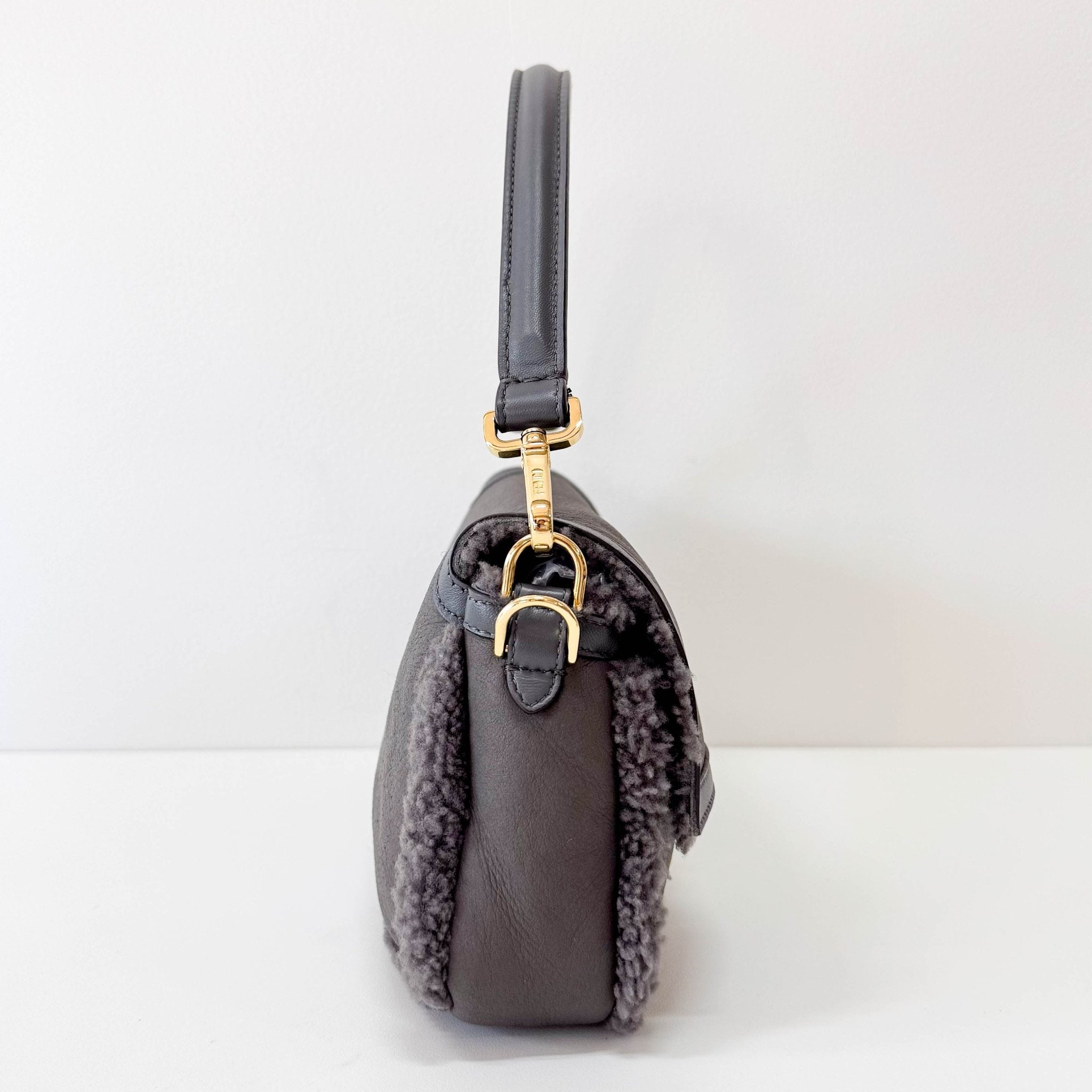 FENDI Baguette Grey Leather Soft Interior Lining Shoulder Bag, in , Sold by HIVE PRELOVED - Shoulder Bags, ,