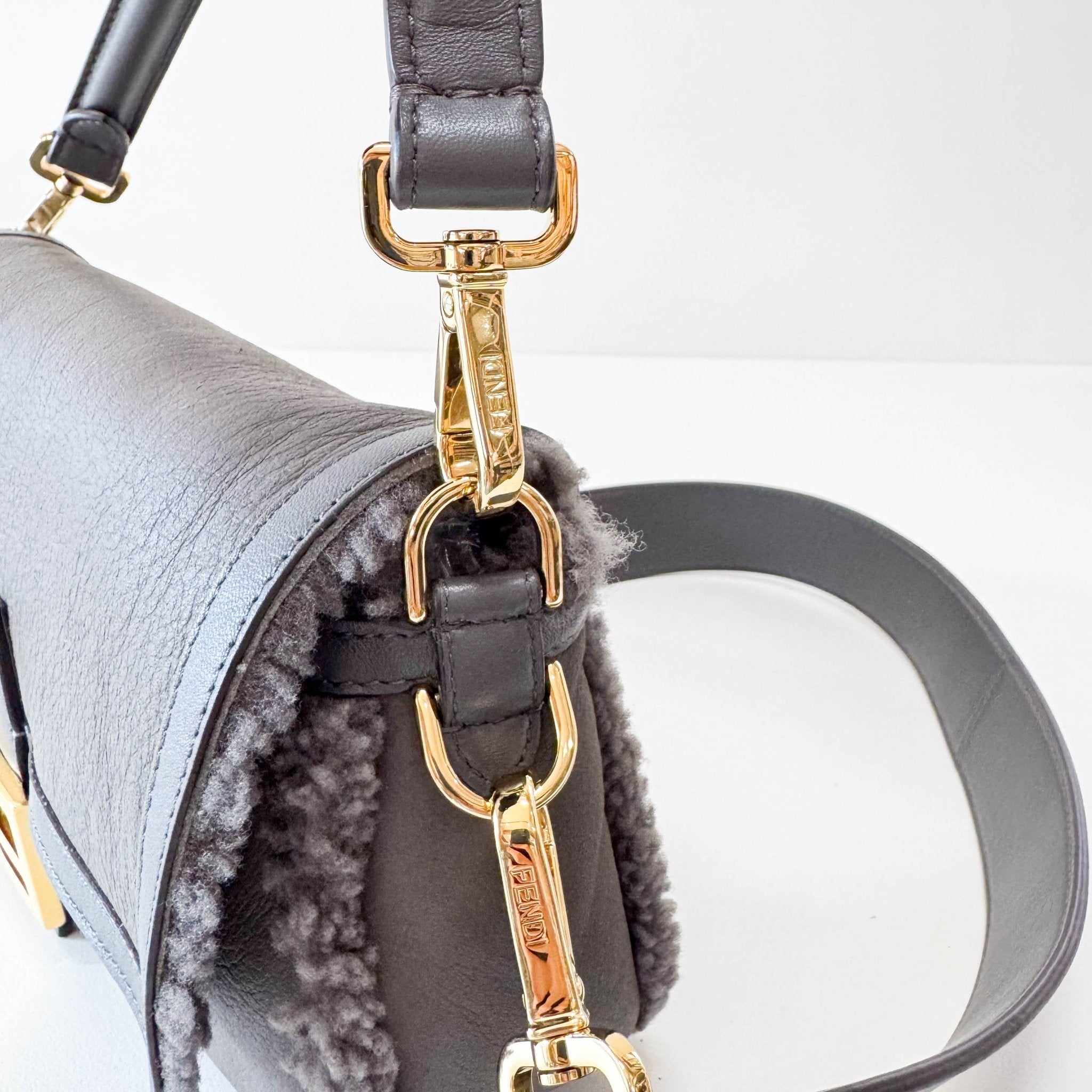 FENDI Baguette Grey Leather Soft Interior Lining Shoulder Bag, in , Sold by HIVE PRELOVED - Shoulder Bags, ,