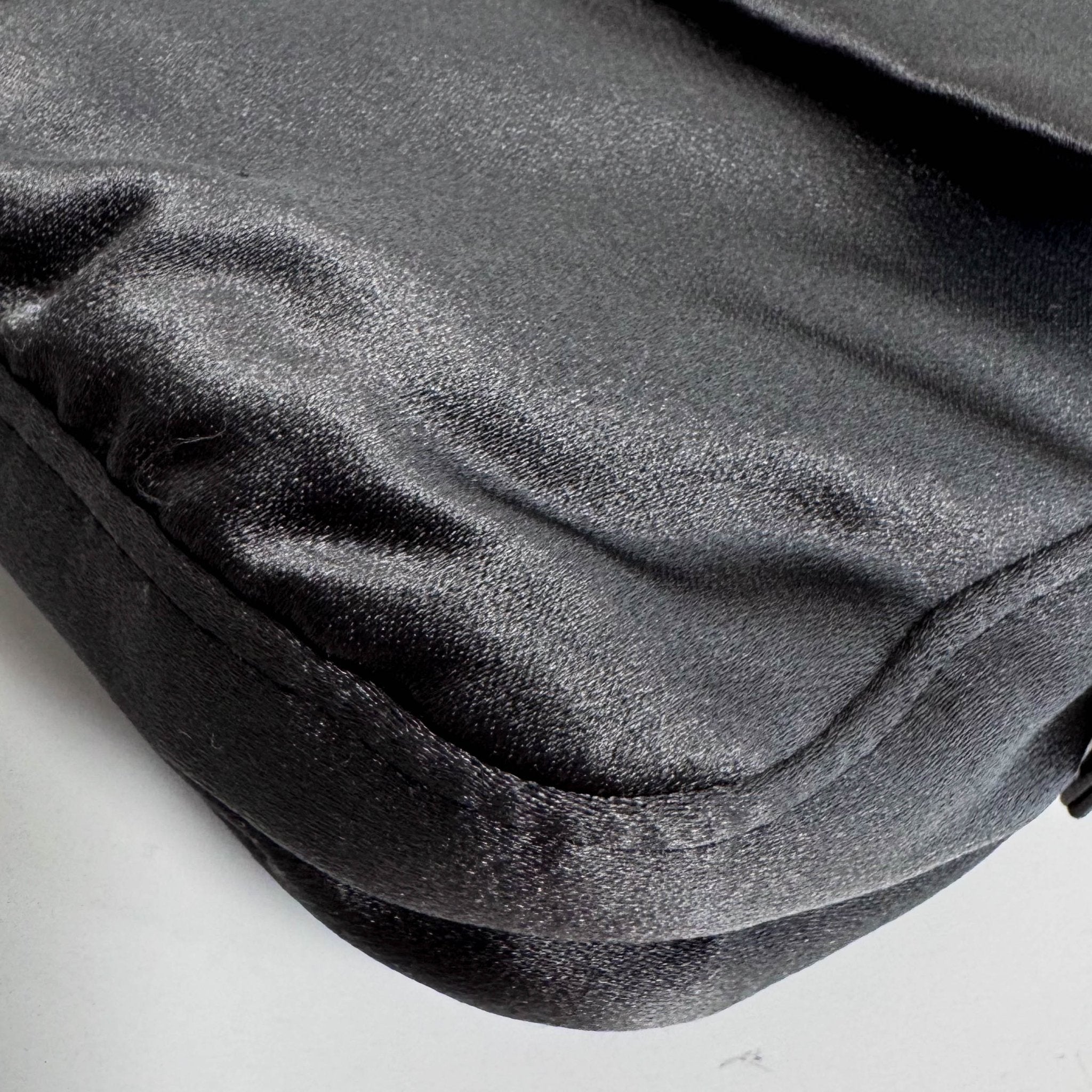 FENDI Baguette Grey Satin Shoulder Bag with Rhinestone Hardware, in , Sold by HIVE PRELOVED - Shoulder Bags, ,