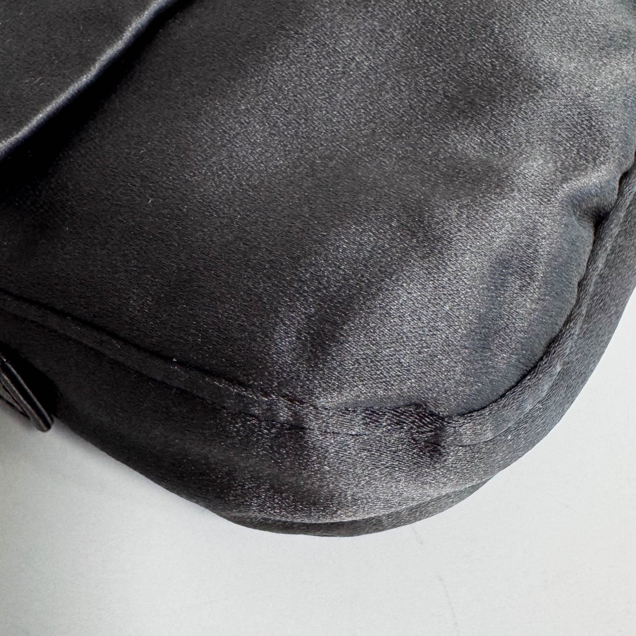 FENDI Baguette Grey Satin Shoulder Bag with Rhinestone Hardware, in , Sold by HIVE PRELOVED - Shoulder Bags, ,