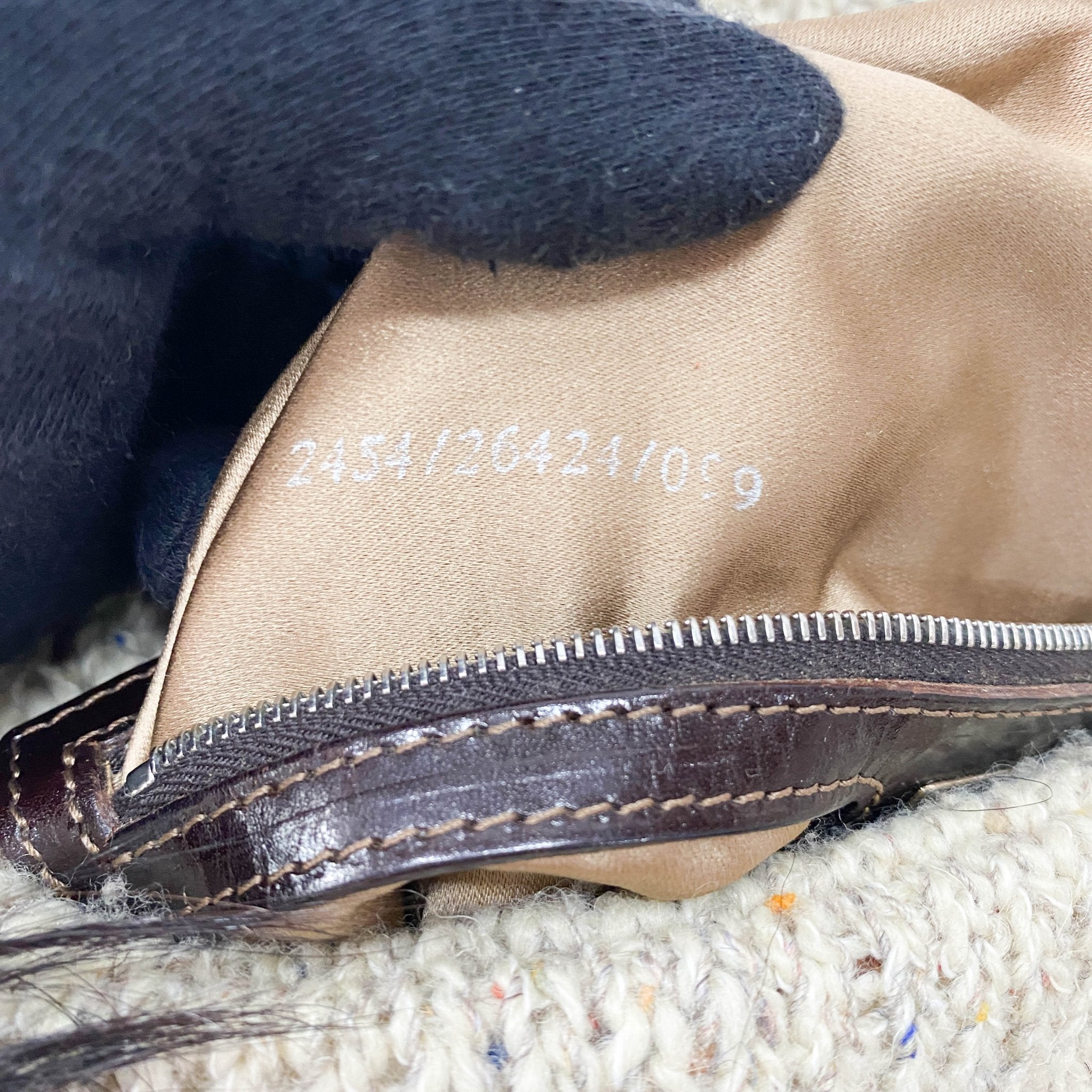 FENDI Baguette in Beige Wool Knit with Brown Fur Shoulder Bag, in , Sold by HIVE PRELOVED - Shoulder Bags, ,