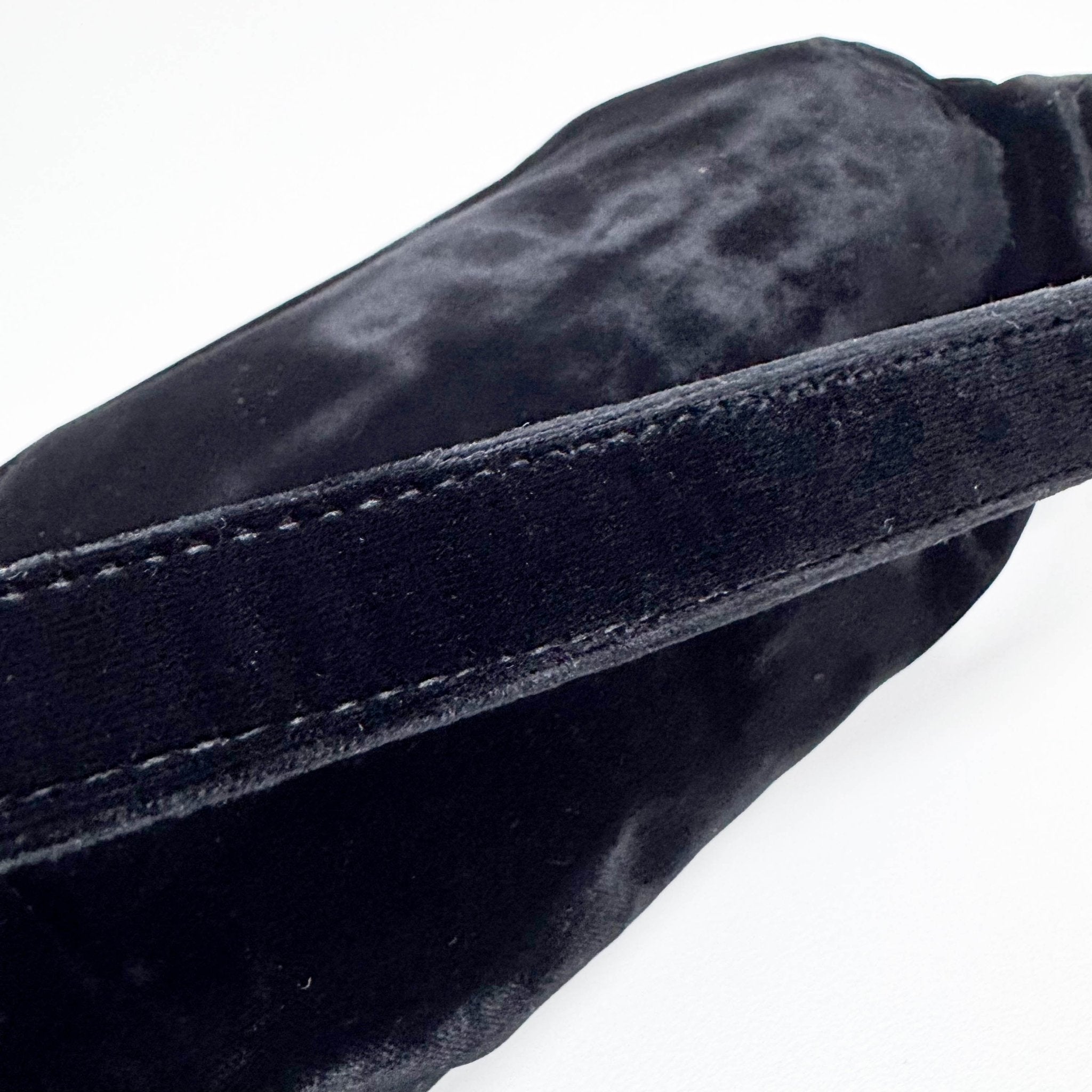 FENDI Baguette in Black Velvet with Gold Metallic Fringing, in , Sold by HIVE PRELOVED - Shoulder Bags, ,