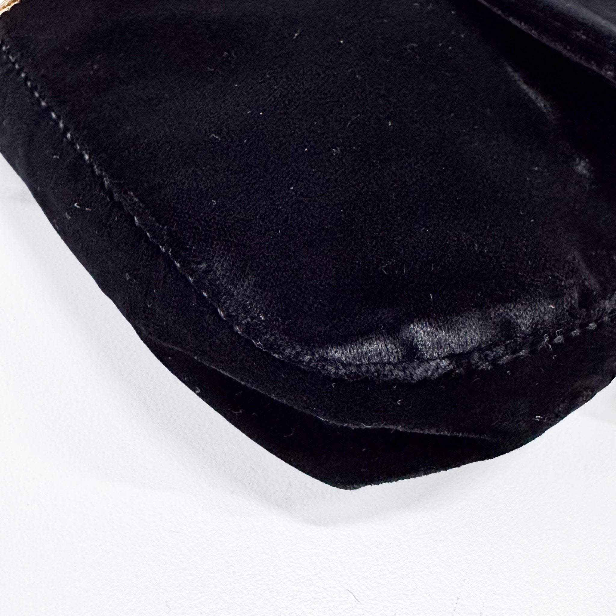 FENDI Baguette in Black Velvet with Gold Metallic Fringing, in , Sold by HIVE PRELOVED - Shoulder Bags, ,