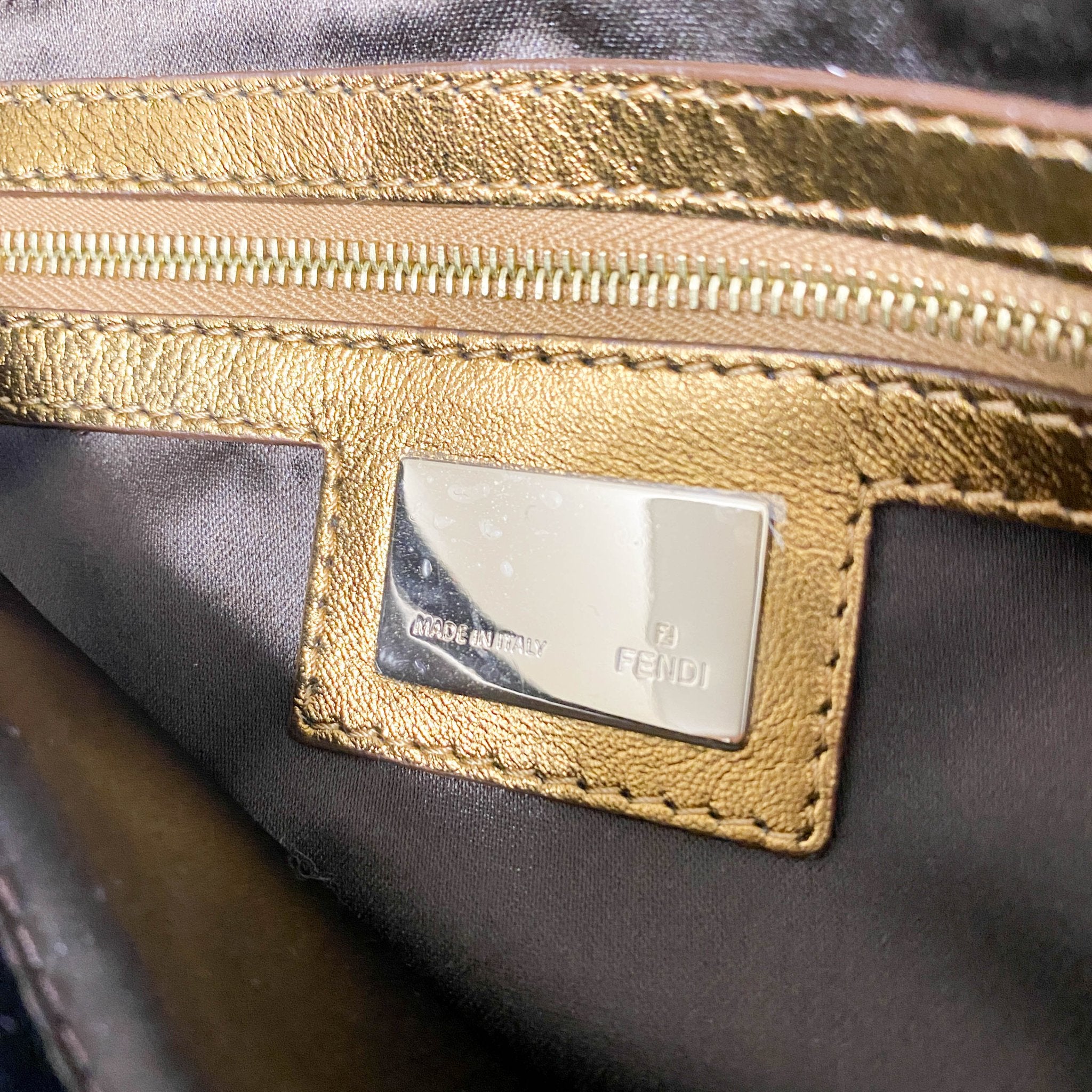 FENDI Baguette in Black Velvet with Gold Metallic Fringing, in , Sold by HIVE PRELOVED - Shoulder Bags, ,