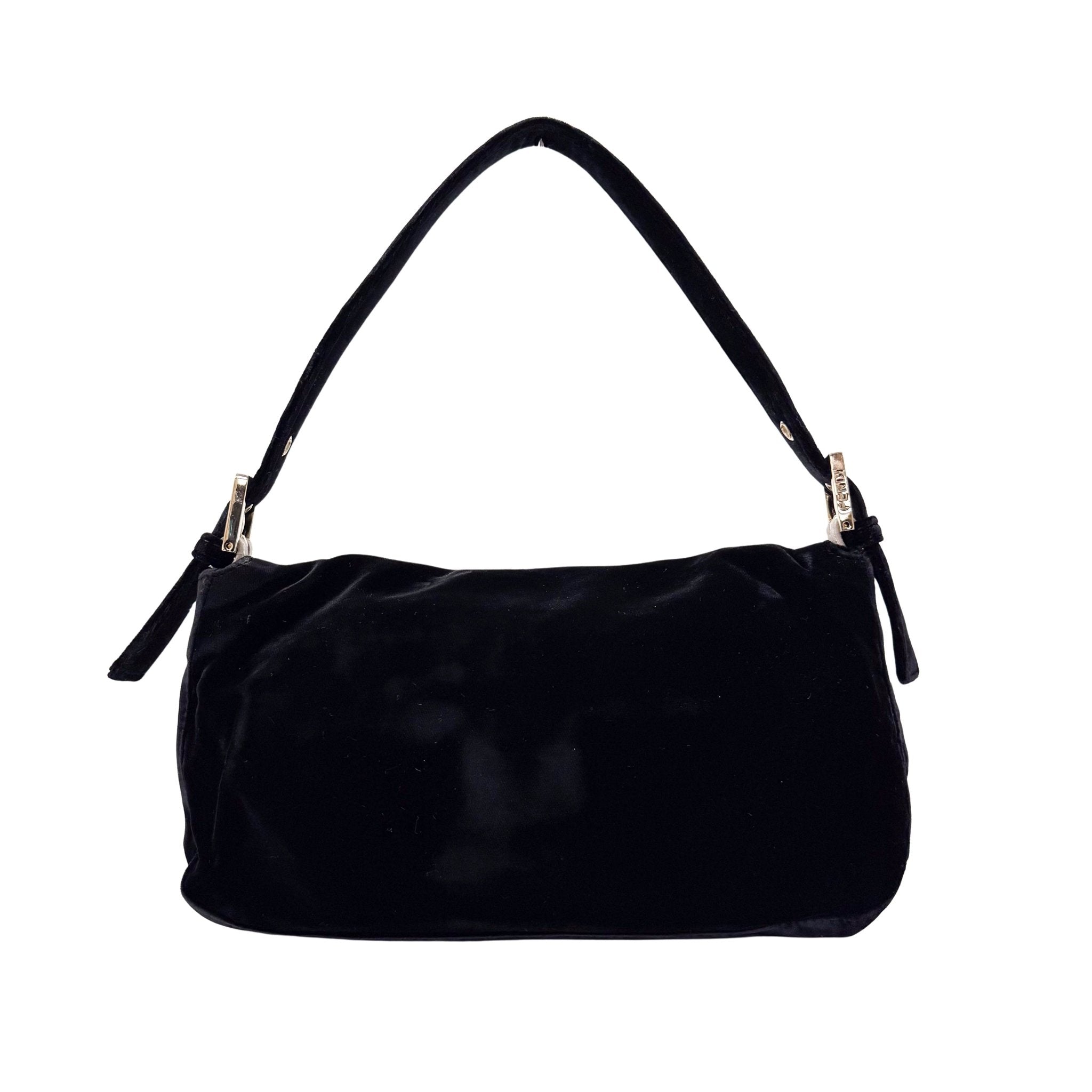 FENDI Baguette in Black Velvet with Gold Metallic Fringing, in , Sold by HIVE PRELOVED - Shoulder Bags, ,