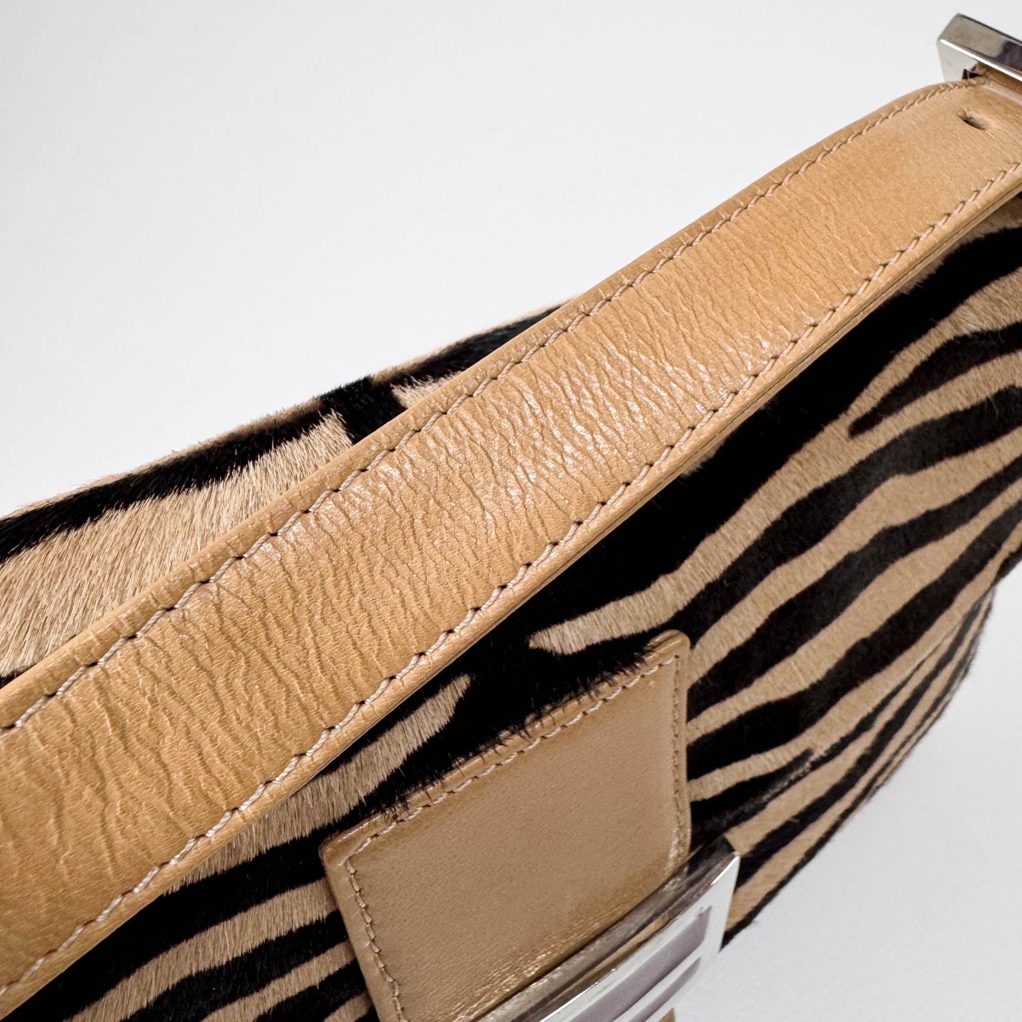 FENDI Baguette in Zebra Printed Pony Hair Shoulder Bag, in , Sold by HIVE PRELOVED - Shoulder Bags, ,