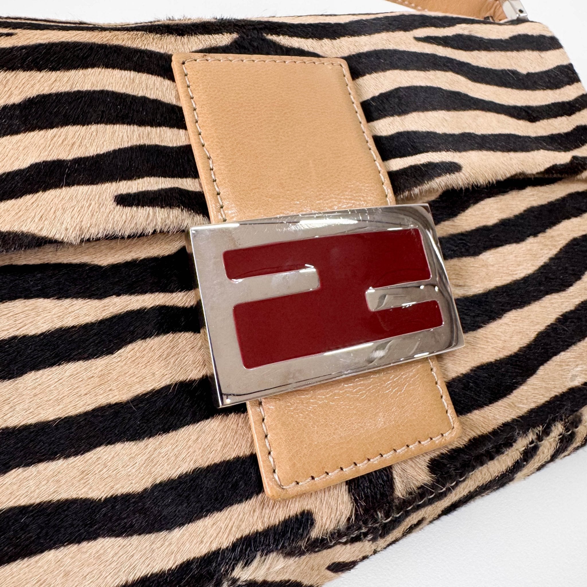 FENDI Baguette in Zebra Printed Pony Hair Shoulder Bag, in , Sold by HIVE PRELOVED - Shoulder Bags, ,