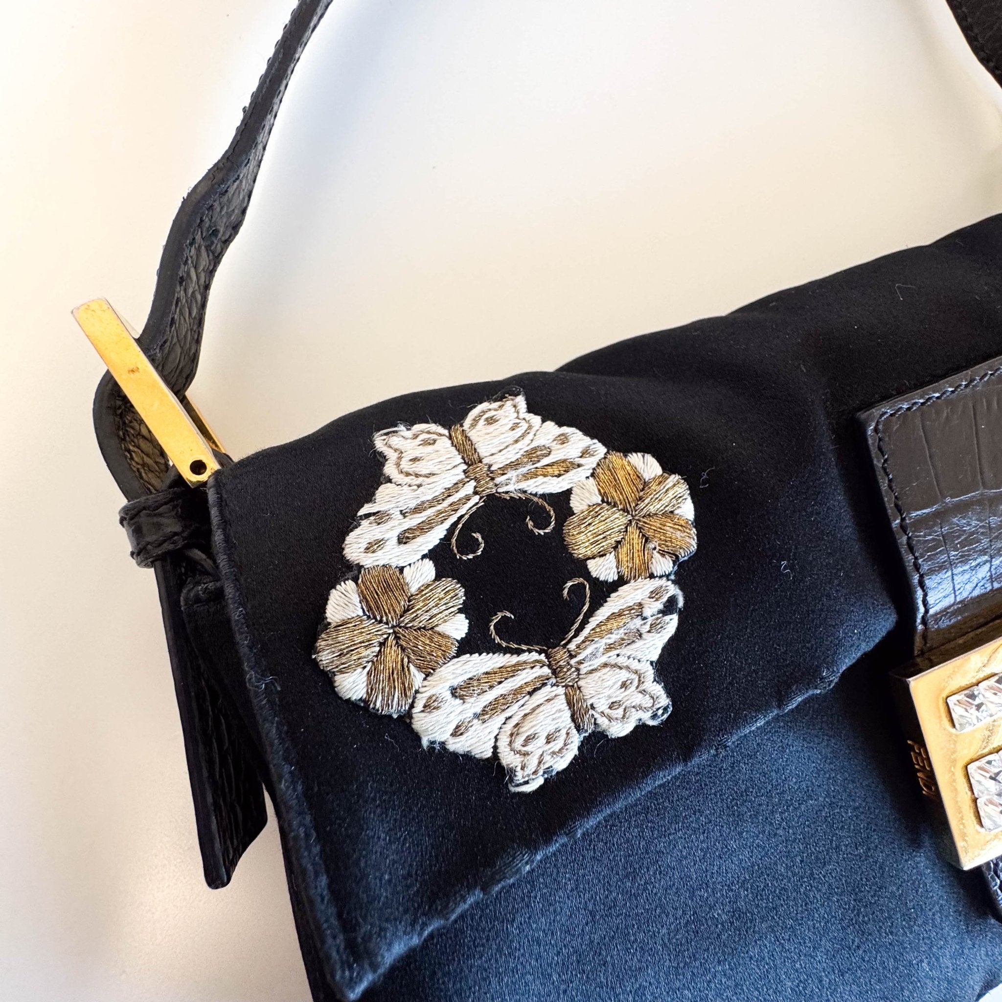 FENDI Baguette Kaga - nui Embroidered Limited Edition Shoulder Bag, in , Sold by HIVE PRELOVED - Shoulder Bags, ,