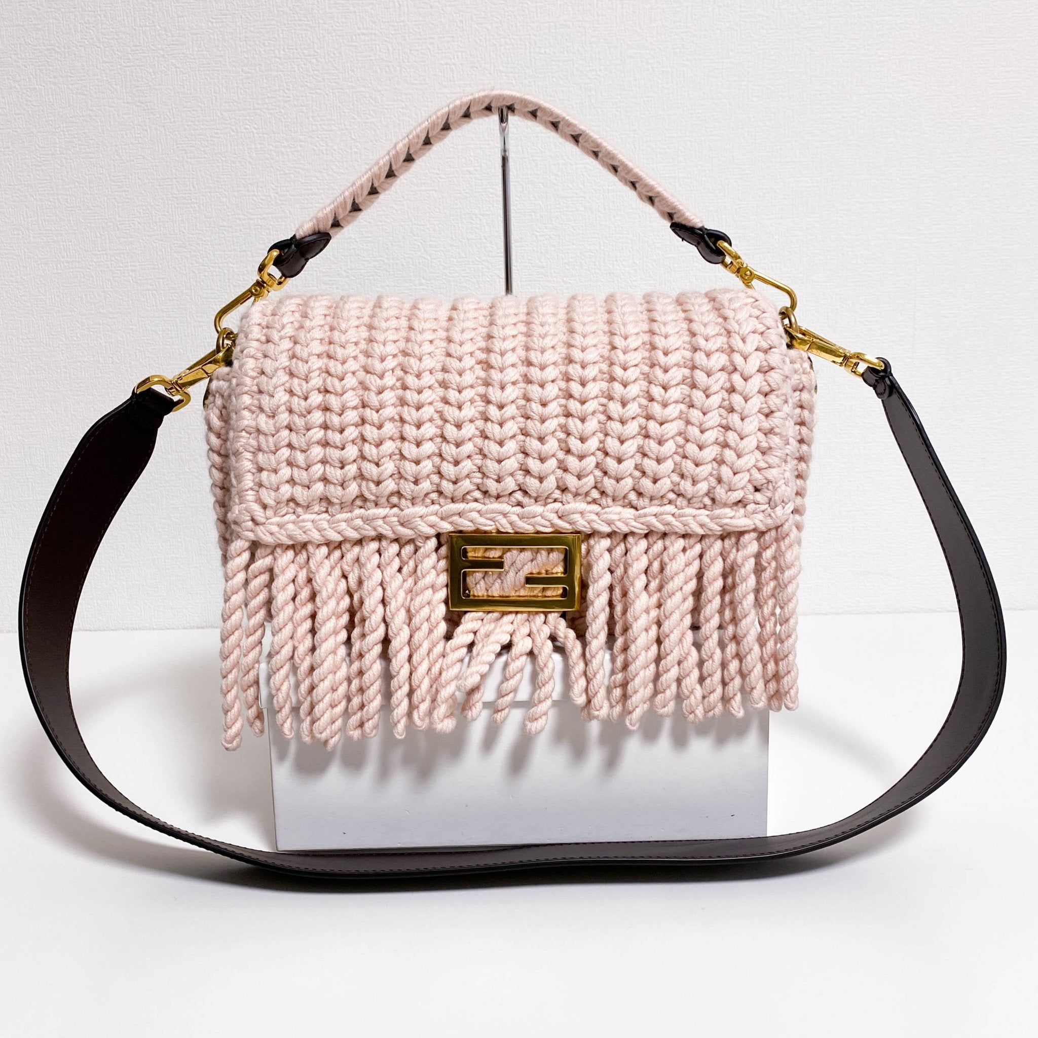 FENDI Baguette Knit Pink Shoulder Bag, in , Sold by HIVE PRELOVED - Handle Bags, Shoulder Bags,