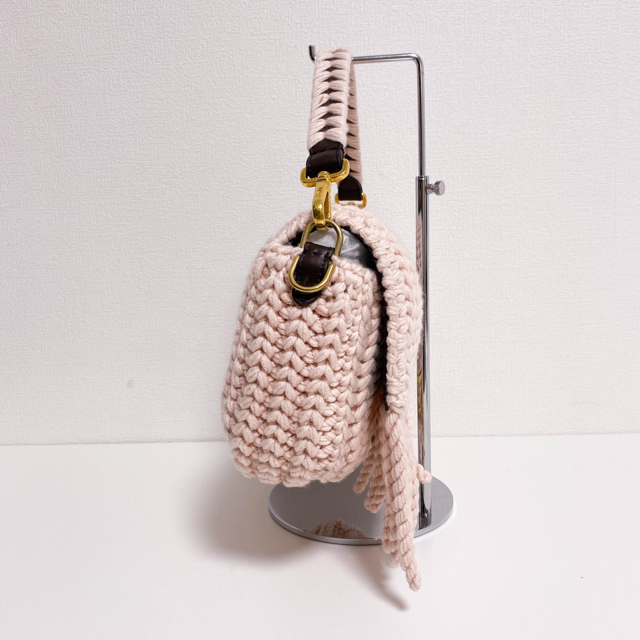 FENDI Baguette Knit Pink Shoulder Bag, in , Sold by HIVE PRELOVED - Handle Bags, Shoulder Bags,