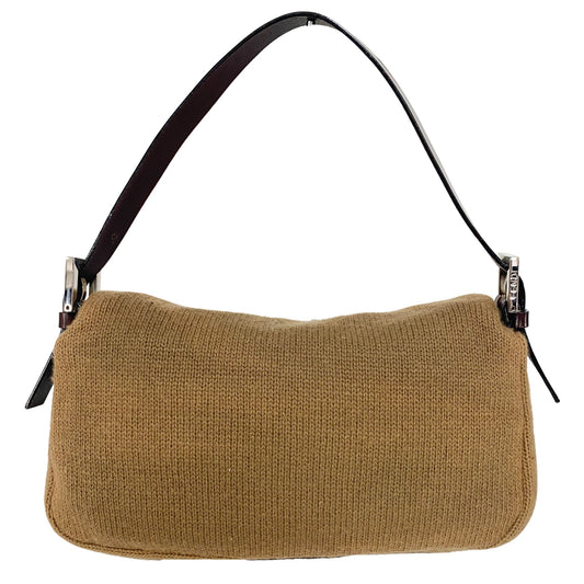 FENDI Baguette Knitted Cashmere Wool Brown Shoulder Bag, in , Sold by HIVE PRELOVED - Shoulder Bags, ,