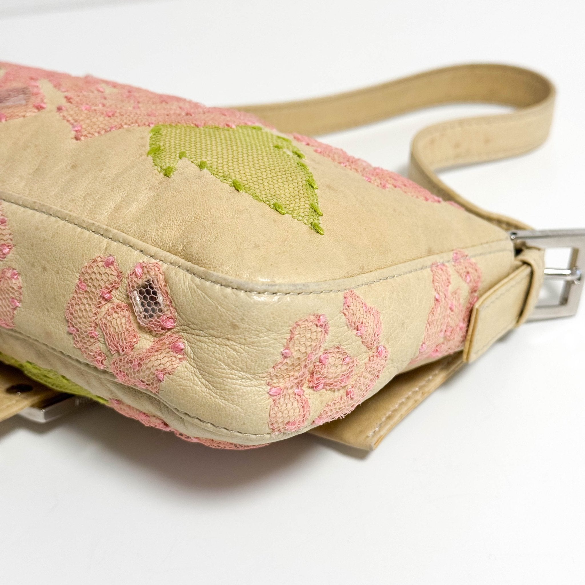 FENDI Baguette Leather Flower Embroidered, in , Sold by HIVE PRELOVED - Shoulder Bags, ,