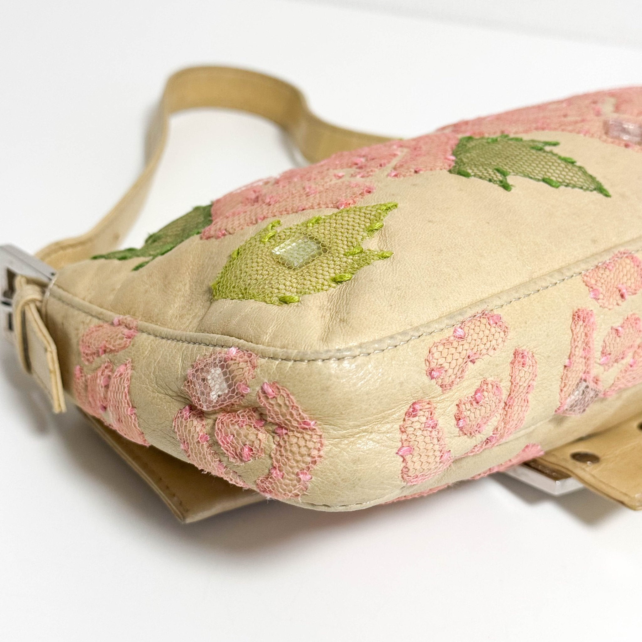 FENDI Baguette Leather Flower Embroidered, in , Sold by HIVE PRELOVED - Shoulder Bags, ,