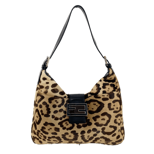 FENDI Baguette Leopard Pony Hair Hobo Shoulder Bag, in , Sold by HIVE PRELOVED - Shoulder Bags, ,