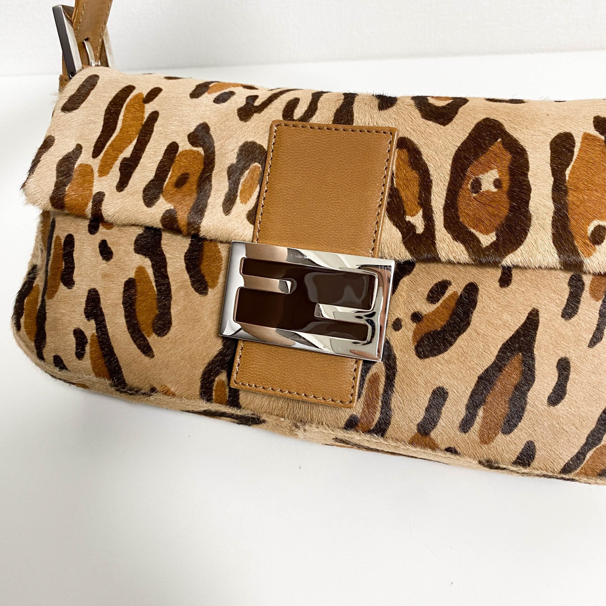 FENDI Baguette Leopard Pony Hair Shoulder Bag, in , Sold by HIVE PRELOVED - Shoulder Bags, ,