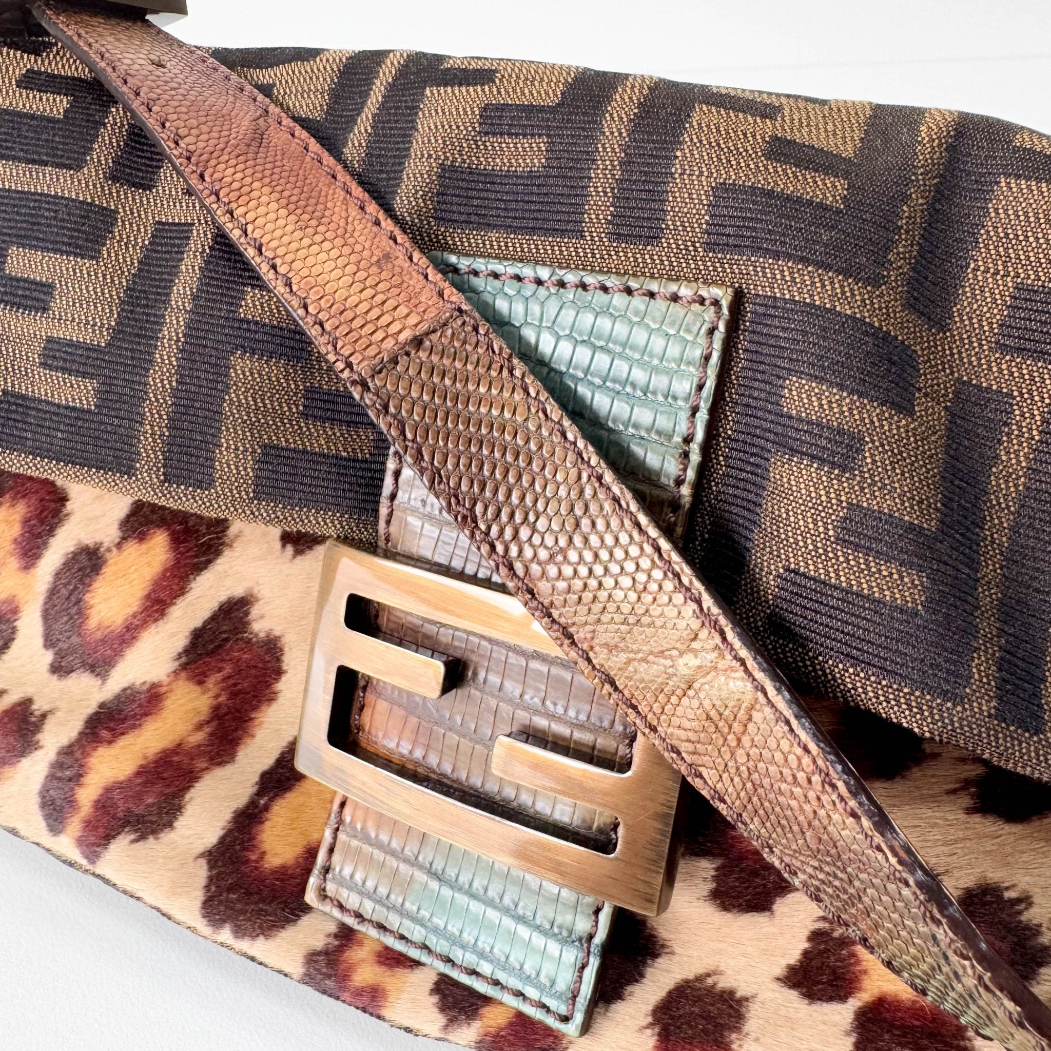 FENDI Baguette Leopard Pony Hair Shoulder Bag, in , Sold by HIVE PRELOVED - Shoulder Bags, ,