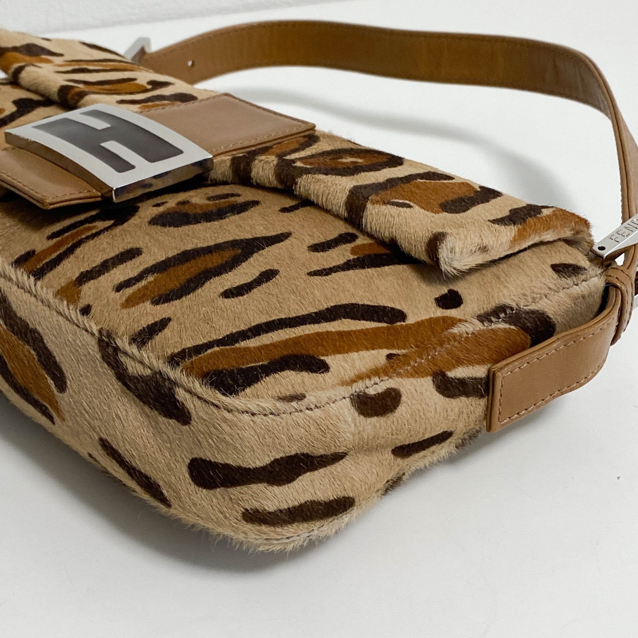 FENDI Baguette Leopard Pony Hair Shoulder Bag, in , Sold by HIVE PRELOVED - Shoulder Bags, ,