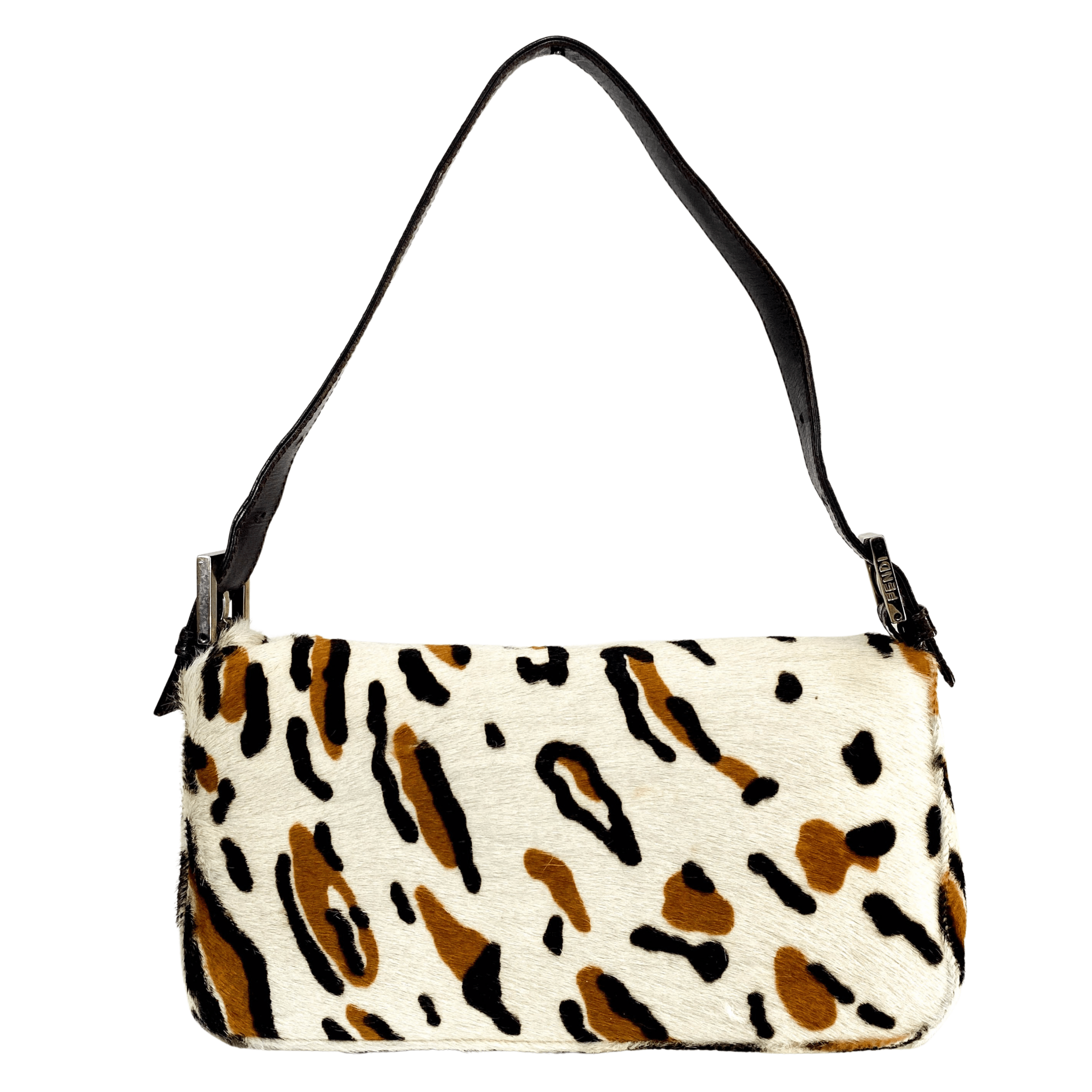 FENDI Baguette Leopard Print Pony Hair Shoulder Bag, in , Sold by HIVE PRELOVED - Shoulder Bags, ,