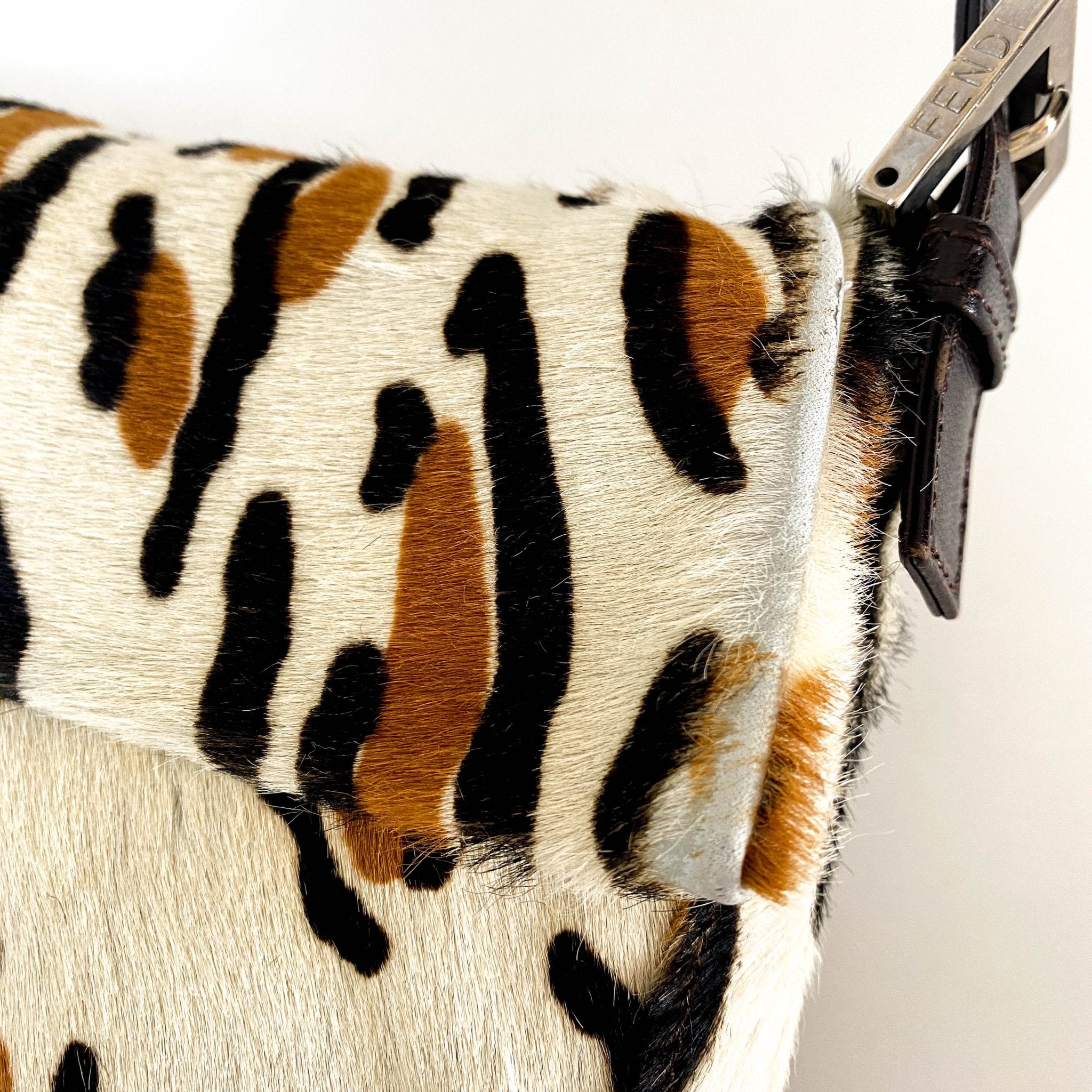 FENDI Baguette Leopard Print Pony Hair Shoulder Bag, in , Sold by HIVE PRELOVED - Shoulder Bags, ,