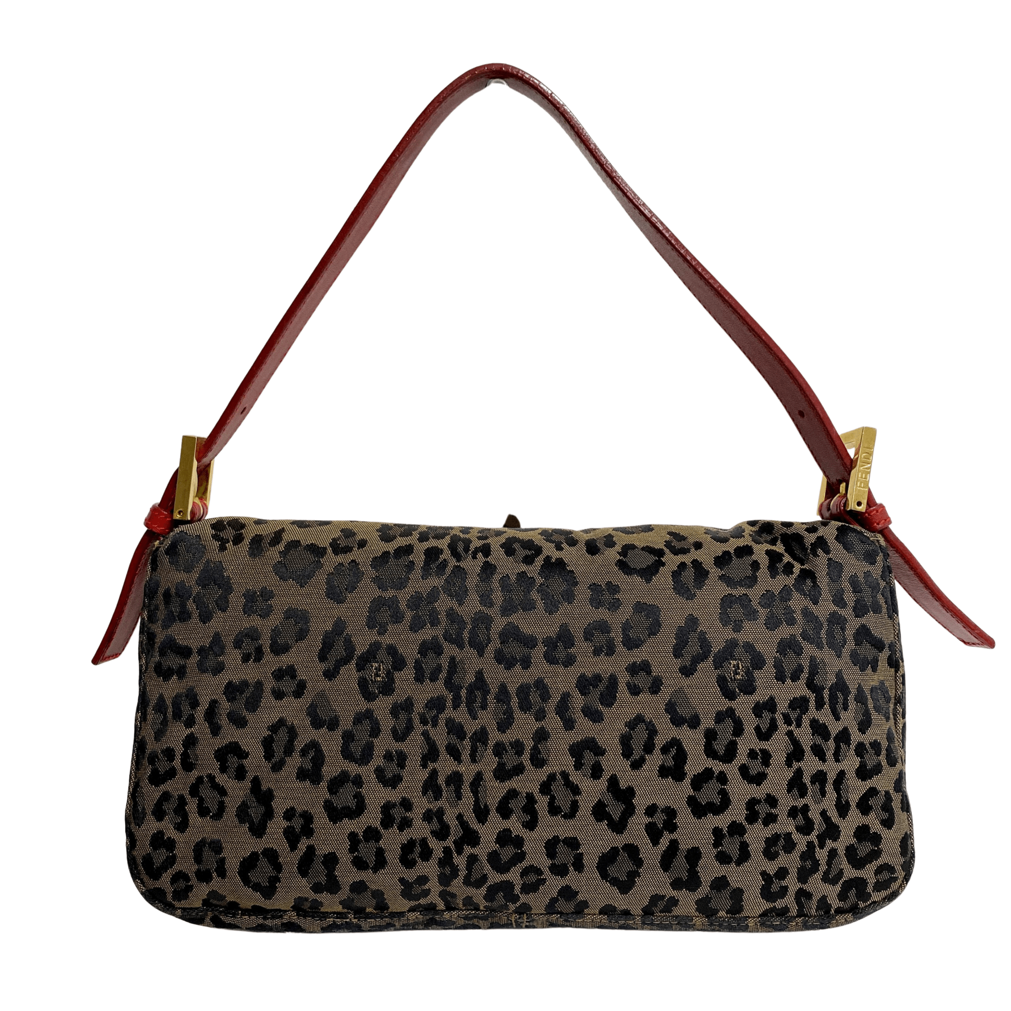 FENDI Baguette Leopard Print Red Shoulder Bag, in , Sold by HIVE PRELOVED - Shoulder Bags, ,