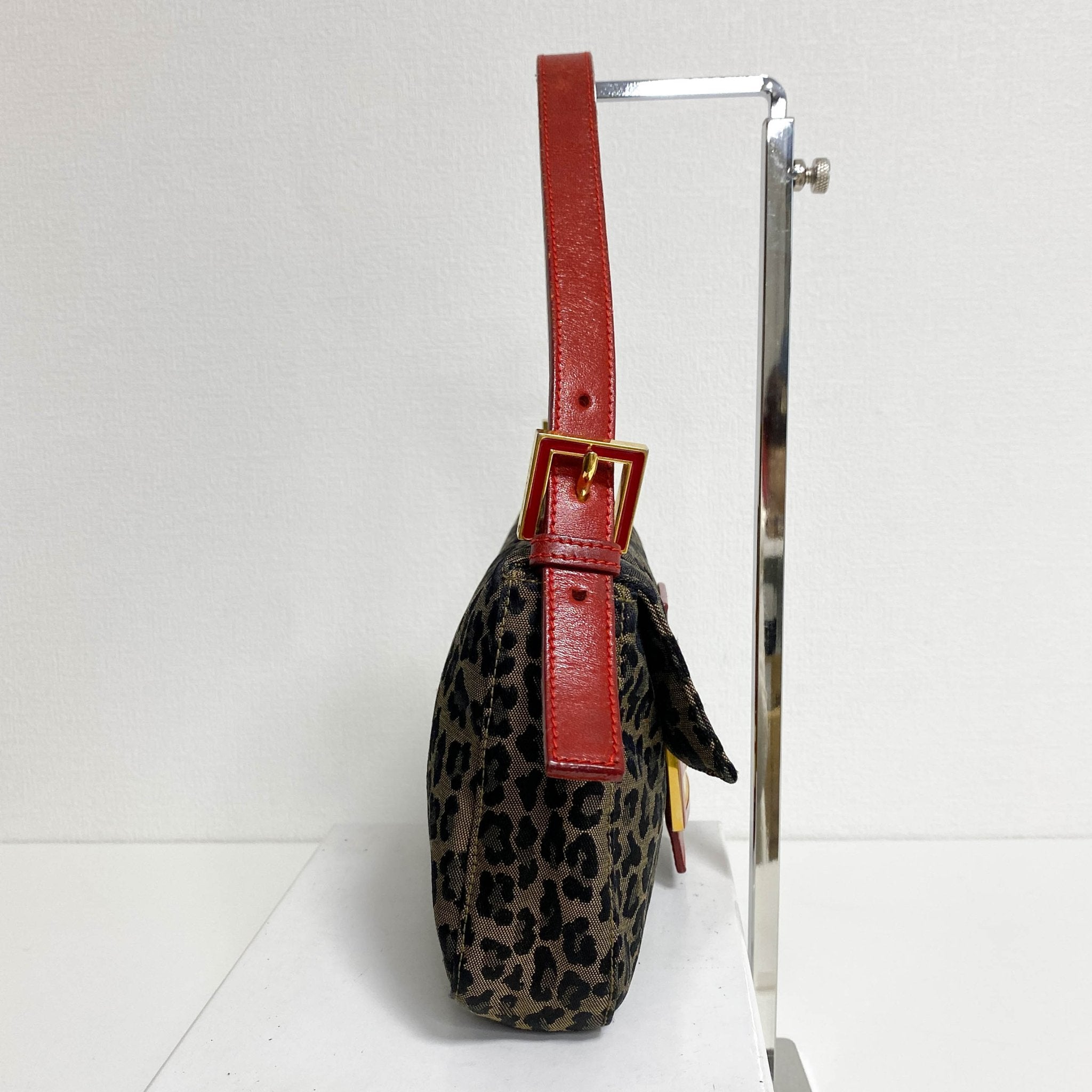 FENDI Baguette Leopard Print Red Shoulder Bag, in , Sold by HIVE PRELOVED - Shoulder Bags, ,