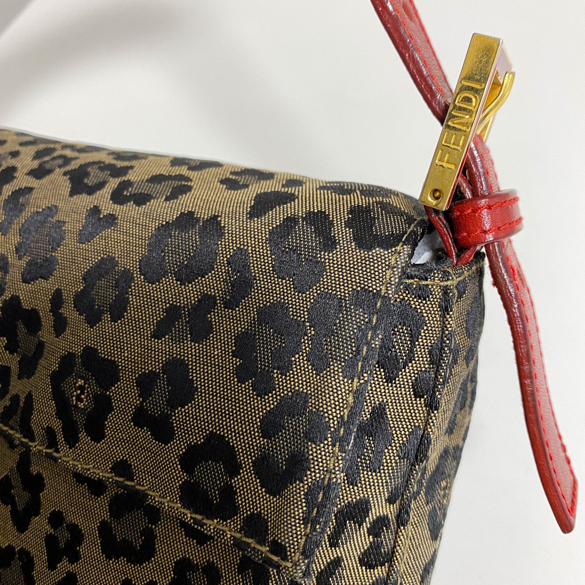 FENDI Baguette Leopard Print Red Shoulder Bag, in , Sold by HIVE PRELOVED - Shoulder Bags, ,