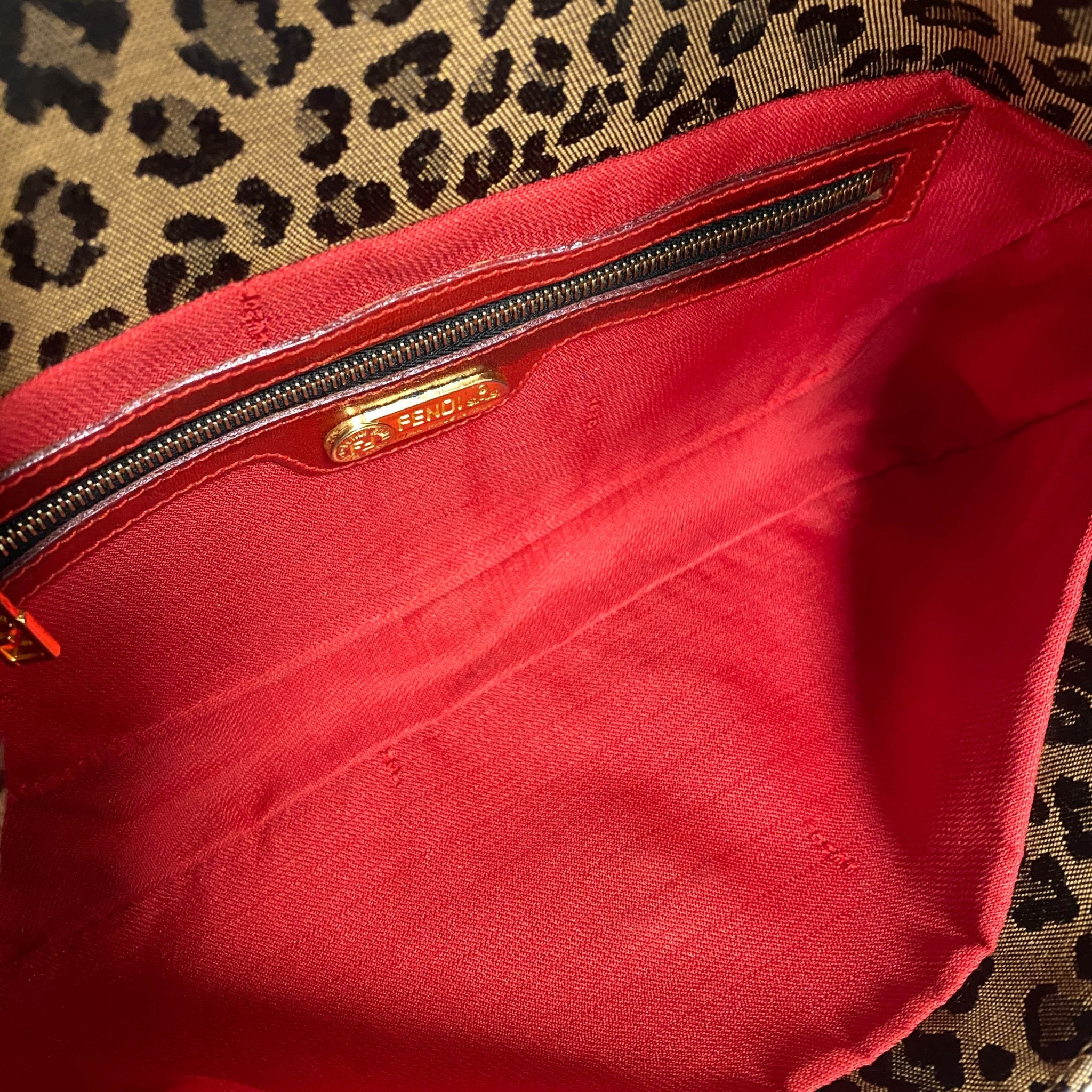 FENDI Baguette Leopard Print Red Shoulder Bag, in , Sold by HIVE PRELOVED - Shoulder Bags, ,