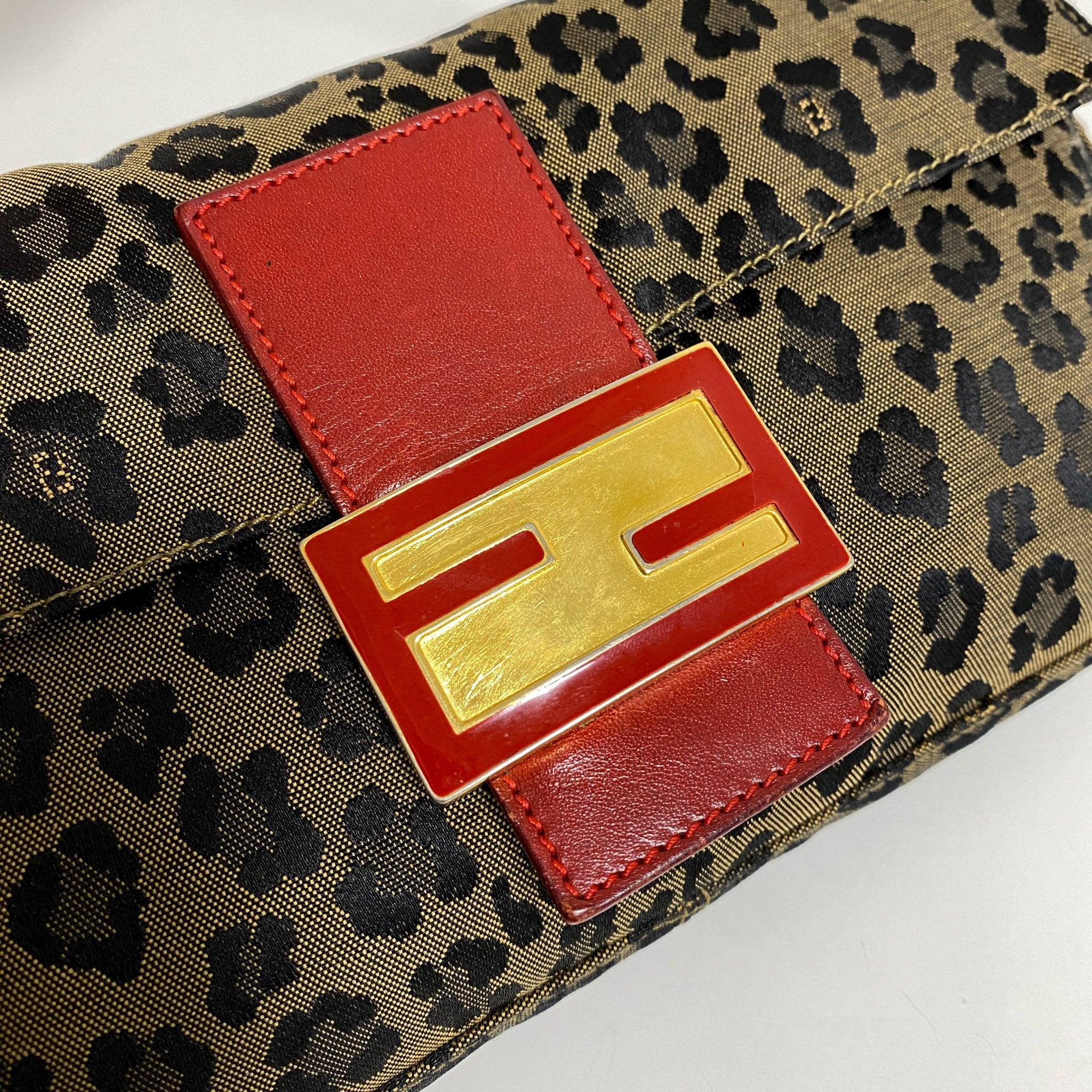 FENDI Baguette Leopard Print Red Shoulder Bag, in , Sold by HIVE PRELOVED - Shoulder Bags, ,