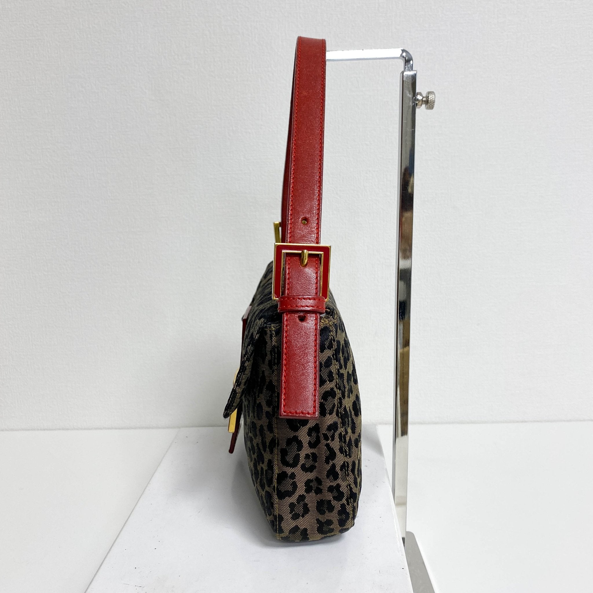 FENDI Baguette Leopard Print Red Shoulder Bag, in , Sold by HIVE PRELOVED - Shoulder Bags, ,