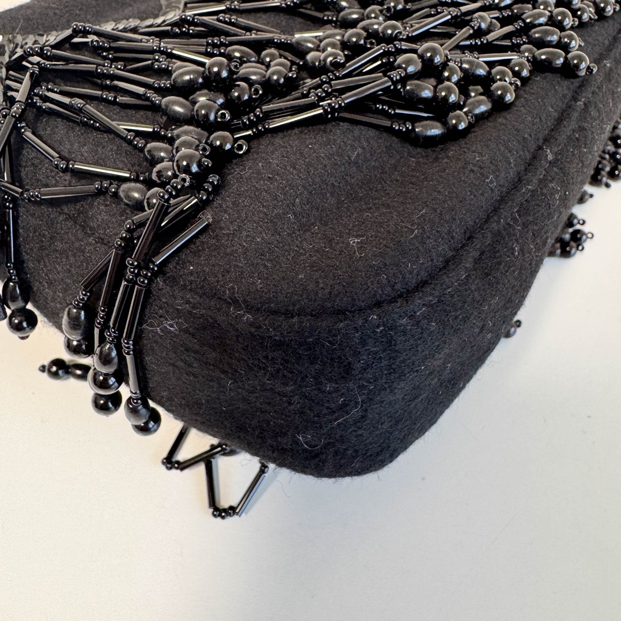 FENDI Baguette Limited Edition Black Cashmere and Beaded Shoulder Bag, in , Sold by HIVE PRELOVED - Shoulder Bags, ,