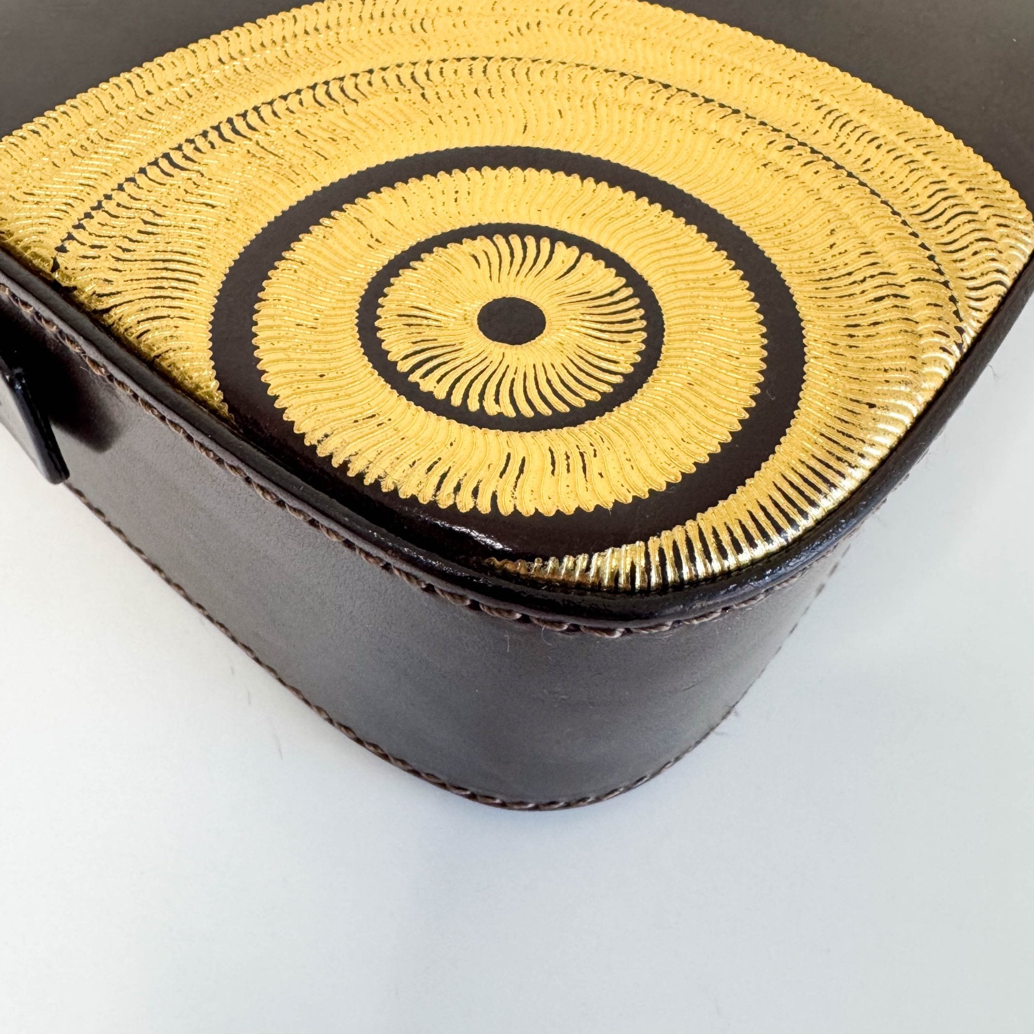 FENDI Baguette Limited Edition Brown Leather Gold Printed Shoulder Bag, in , Sold by HIVE PRELOVED - Shoulder Bags, ,