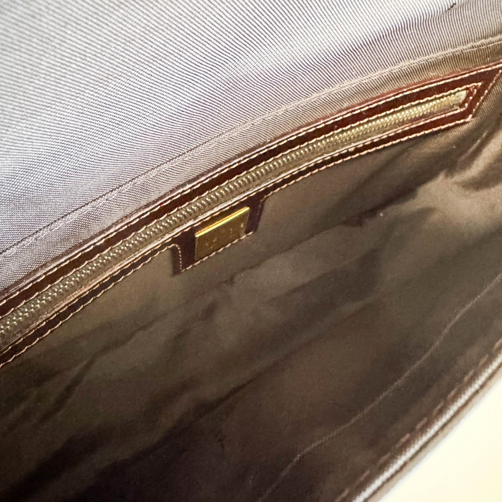 FENDI Baguette Limited Edition Brown Leather Gold Printed Shoulder Bag, in , Sold by HIVE PRELOVED - Shoulder Bags, ,