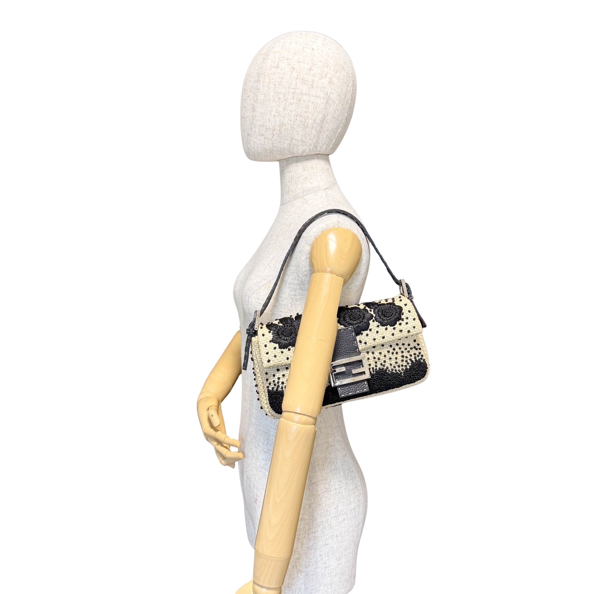 FENDI Baguette Limited Edition Raffia Embroidered Selleria Shoulder Bag, in , Sold by HIVE PRELOVED - Shoulder Bags, ,