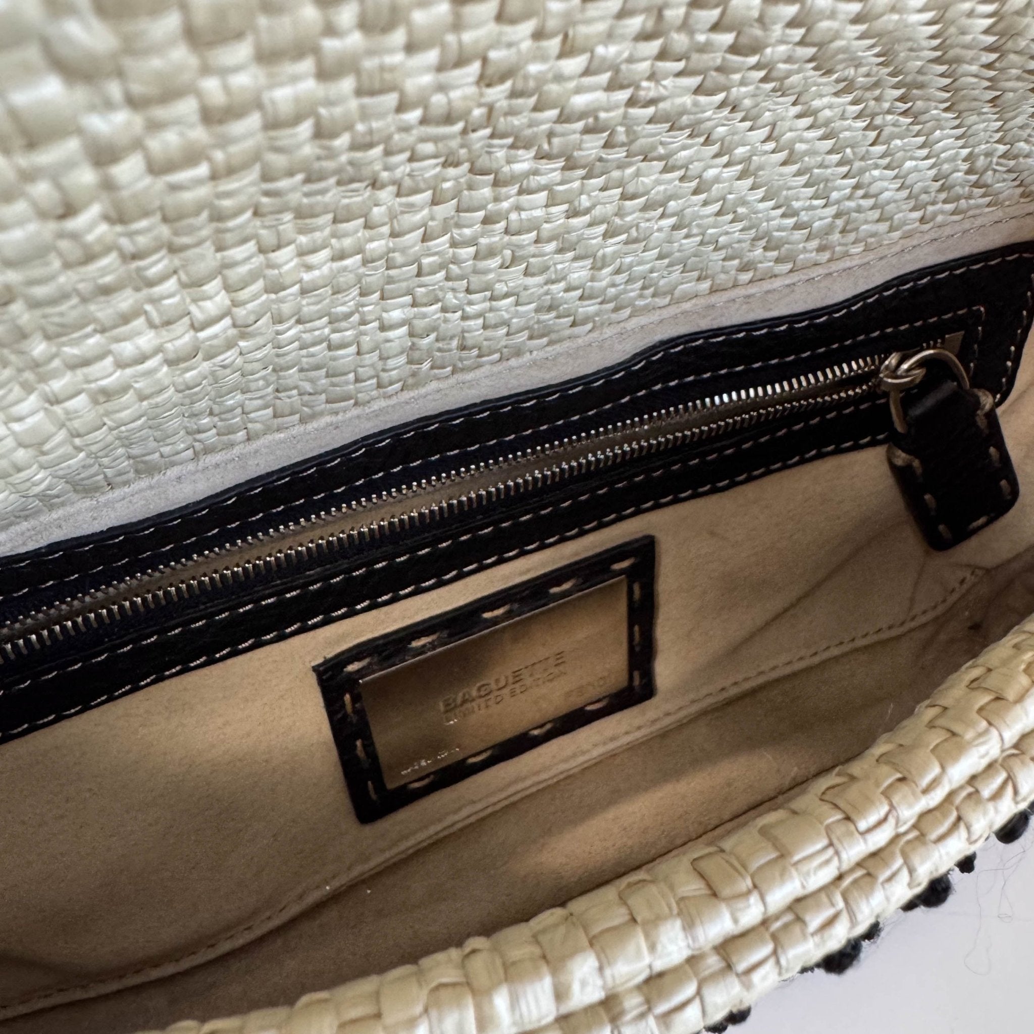 FENDI Baguette Limited Edition Raffia Embroidered Selleria Shoulder Bag, in , Sold by HIVE PRELOVED - Shoulder Bags, ,
