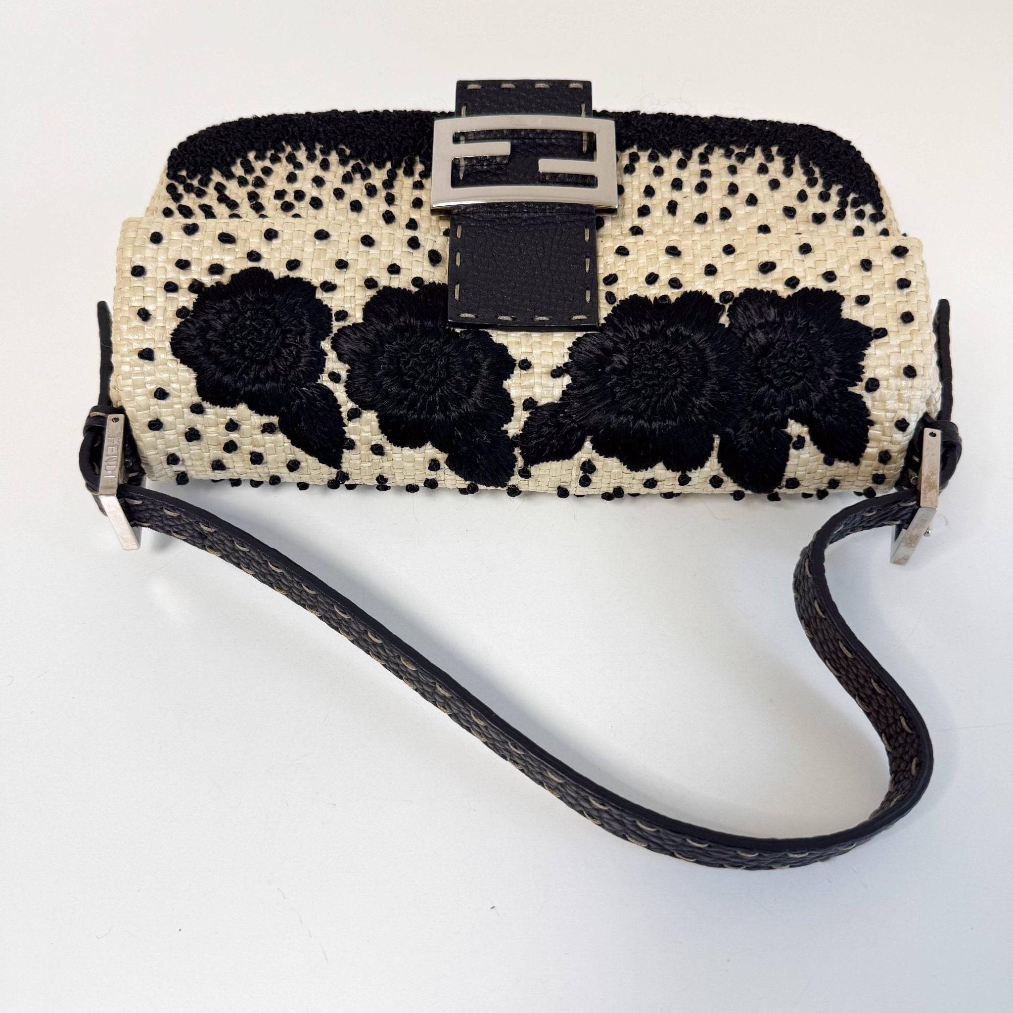 FENDI Baguette Limited Edition Raffia Embroidered Selleria Shoulder Bag, in , Sold by HIVE PRELOVED - Shoulder Bags, ,