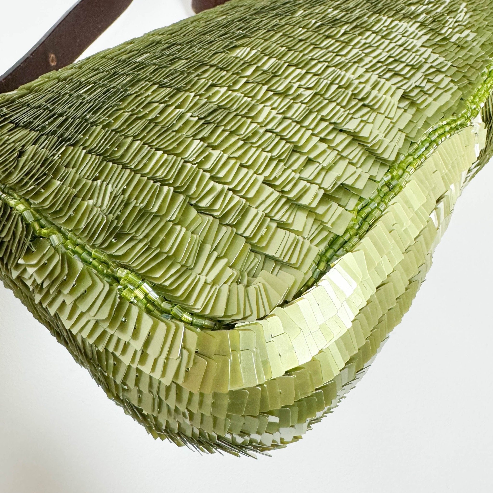 FENDI Baguette Metallic Green Sequin Shoulder Bag, in , Sold by HIVE PRELOVED - Shoulder Bags, ,