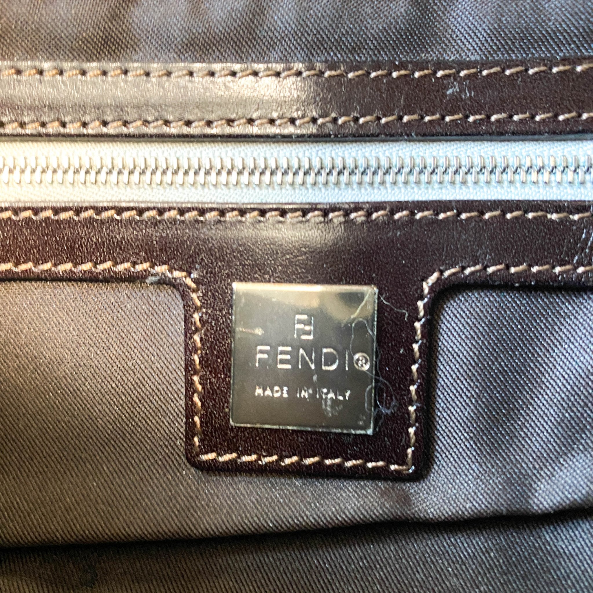 FENDI Baguette Metallic Silver Leather / Embroidered Shoulder Bag, in , Sold by HIVE PRELOVED - Shoulder Bags, ,
