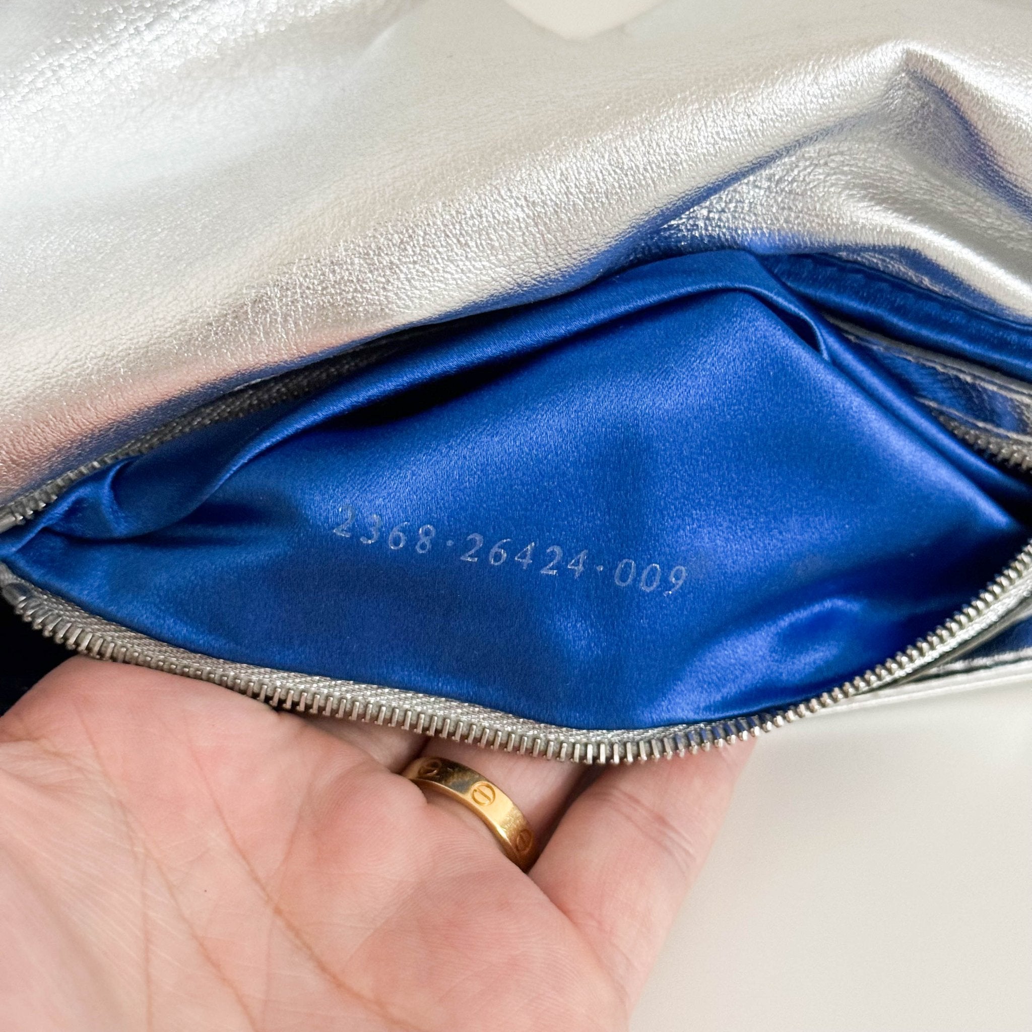 FENDI Baguette Metallic Silver Leather Rhinestone Hardware Shoulder Bag, in , Sold by HIVE PRELOVED - Shoulder Bags, ,