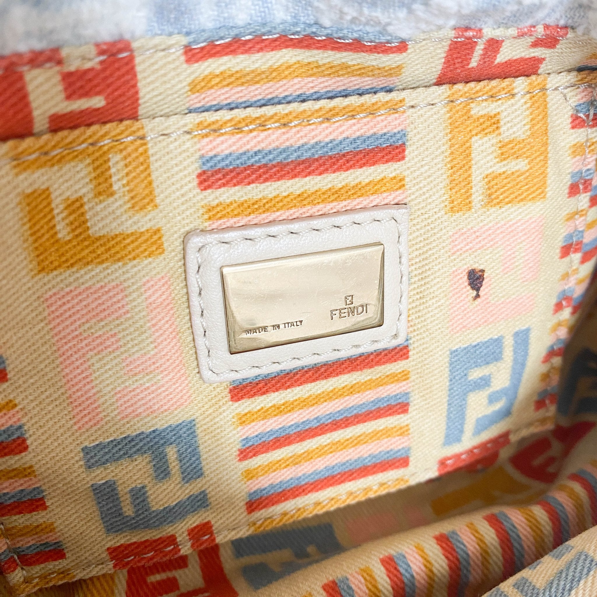 FENDI Baguette Mini Light Blue White Denim / Gold Hardware, in , Sold by HIVE PRELOVED - Mini bags, Shoulder Bags,