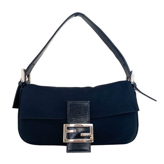 FENDI Baguette Mini Shoulder Bag, Synthetic (unspecified) in Black, Sold by HIVE PRELOVED - Shoulder Bags, ,